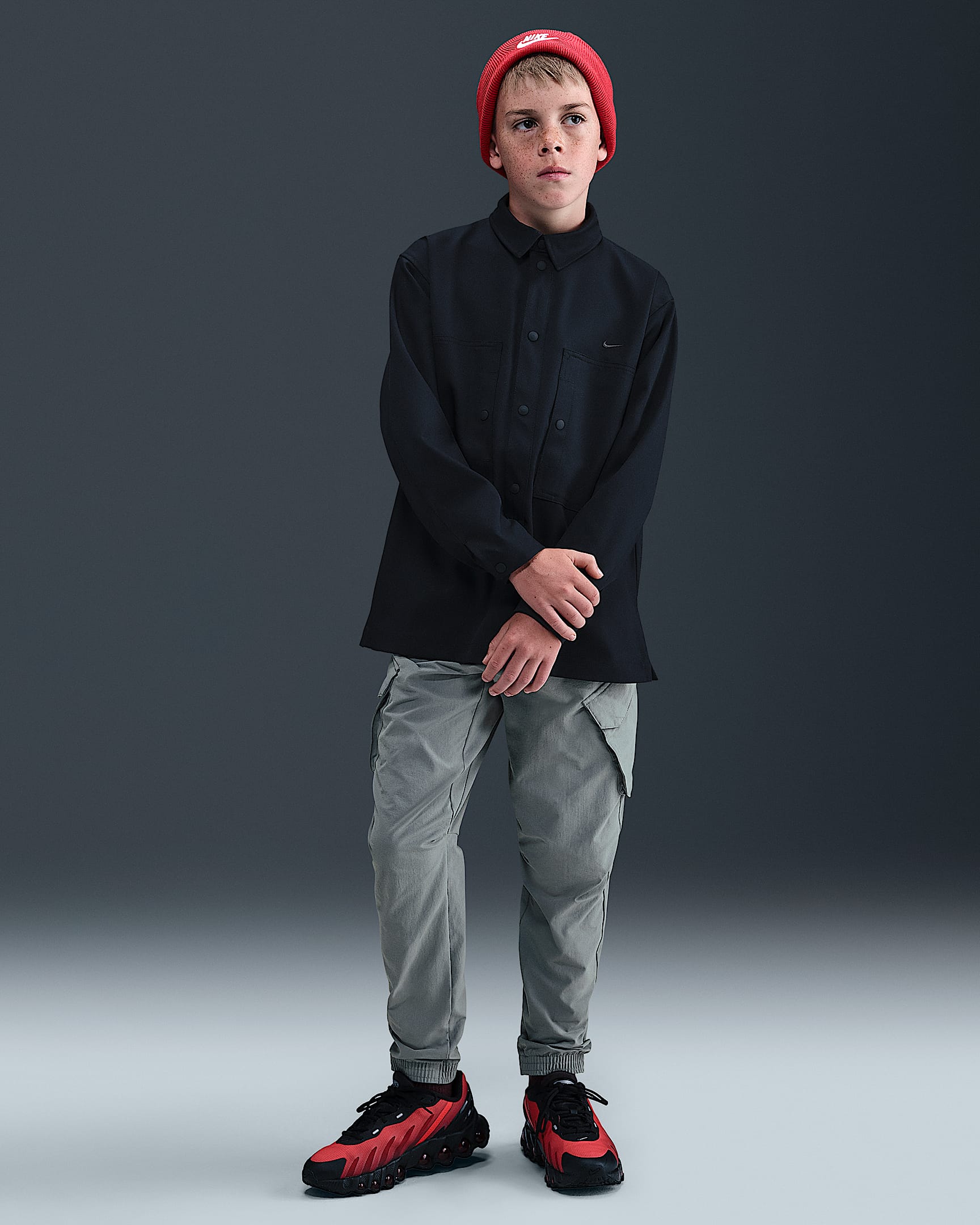 Nike Sportswear City Utility Cargohose (ältere Kinder) - Smoke Grey/Schwarz