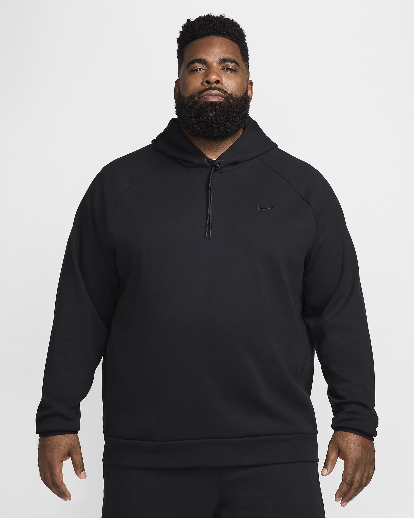 Alsidig Nike Primary Dri-FIT UV-pullover-hættetrøje til mænd - sort/sort