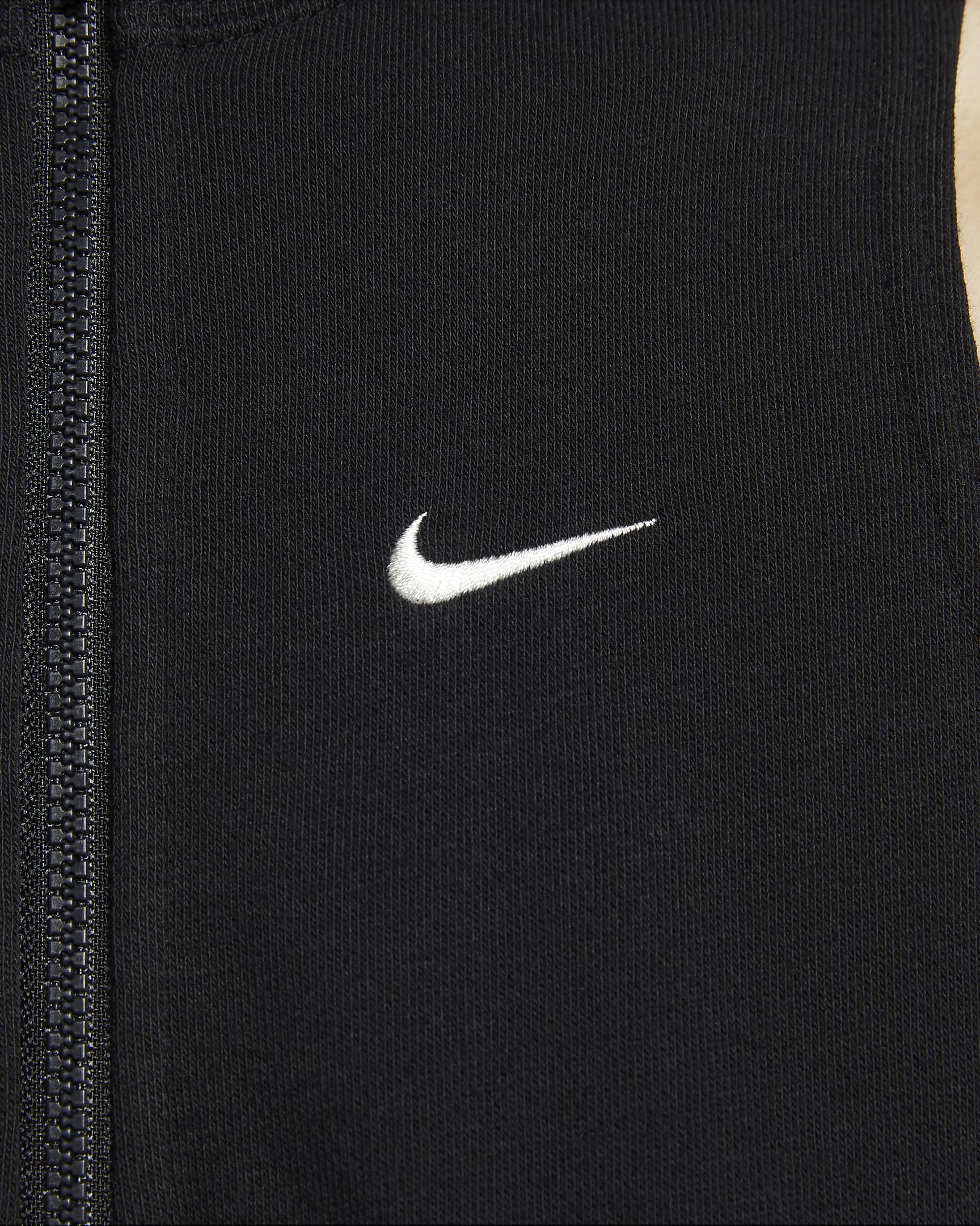 Nike Sportswear Chill Terry Women's Slim Cropped 1/2-Zip French Terry Tank Top - Black/Sail