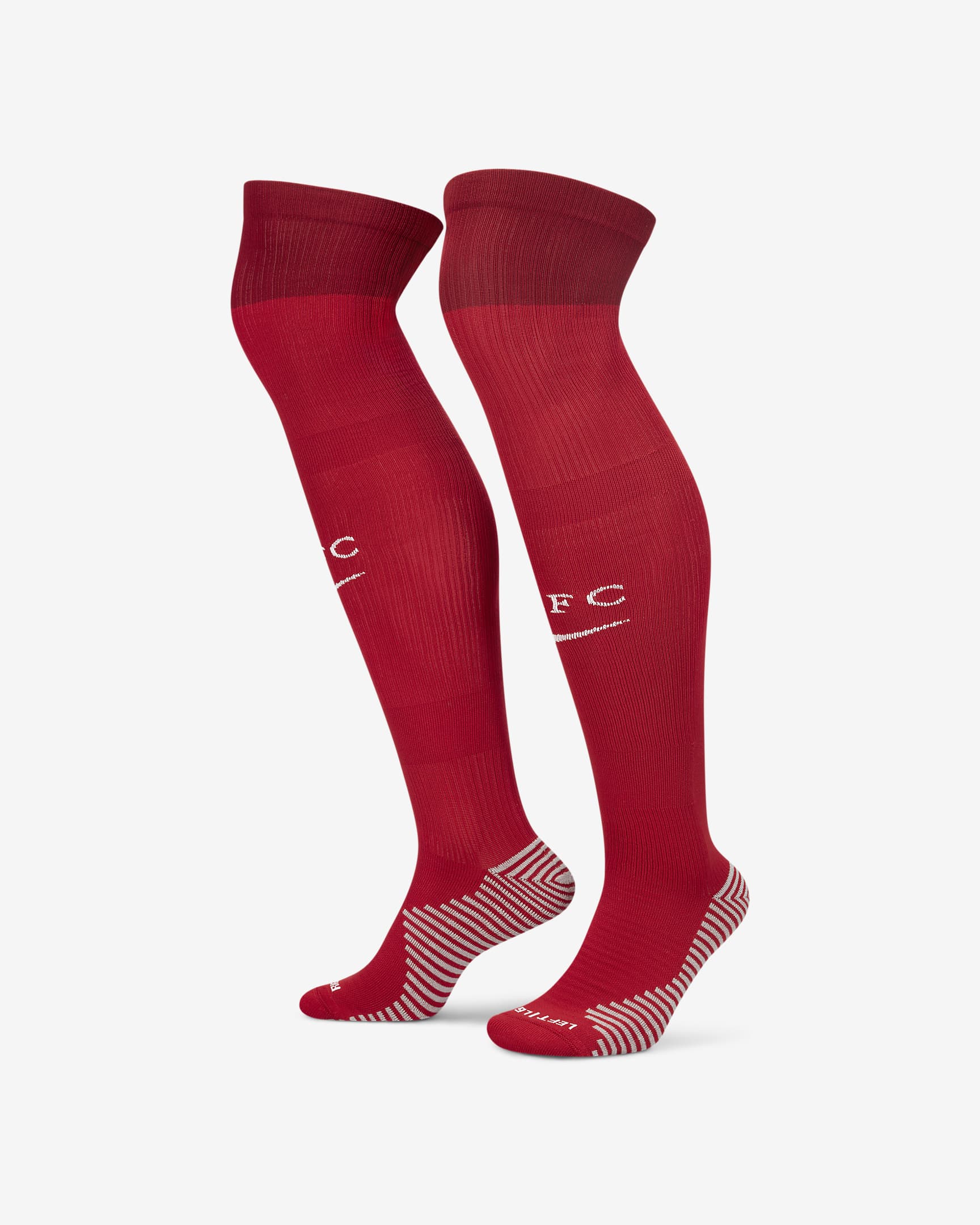 Liverpool F.C. 2022/23 Stadium Home Over-the-Calf Football Socks - Tough Red/Team Red/White