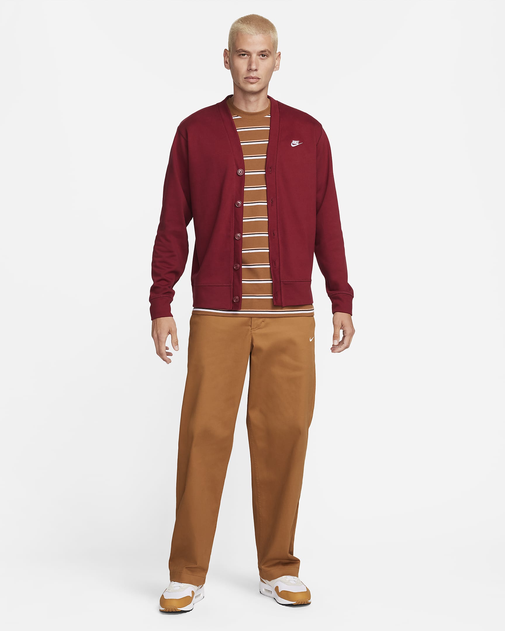 Nike Club Fairway Cardigan til mænd - Team Red/hvid