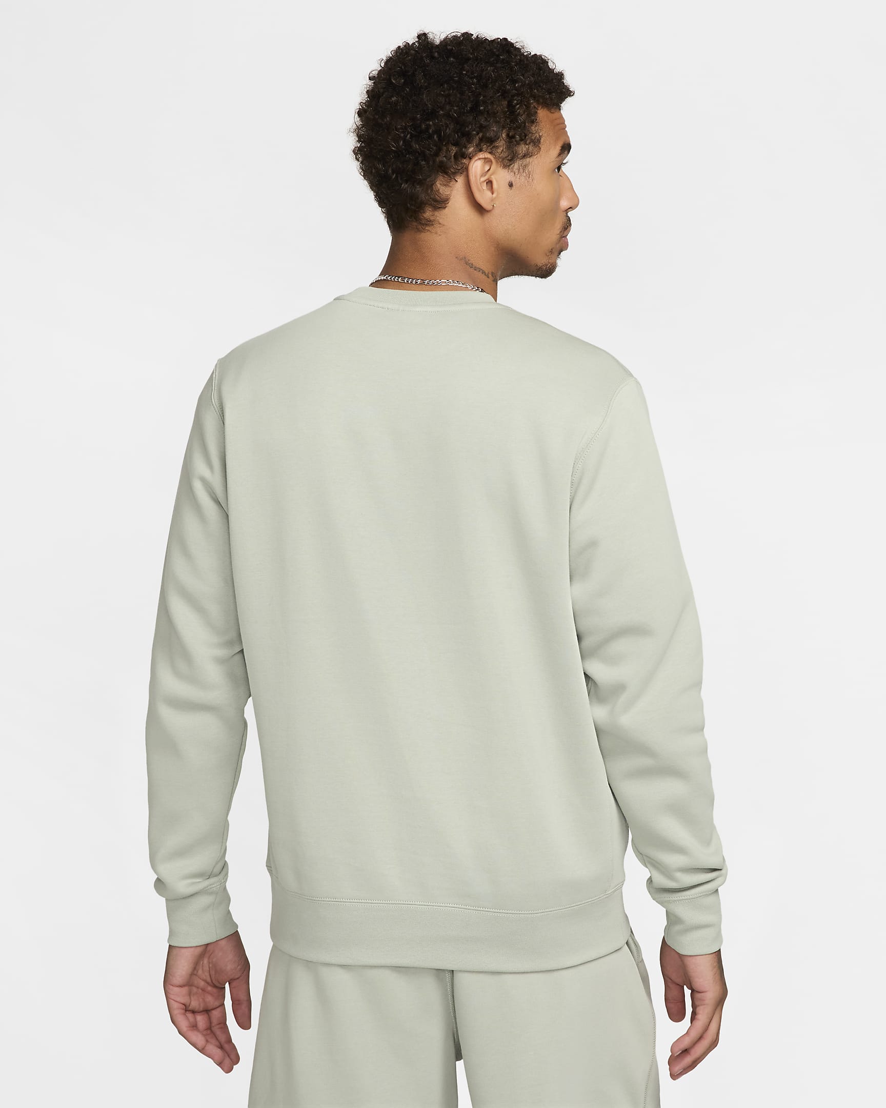 Nike Sportswear Club Fleece Herentop met ronde hals - Jade Horizon/Wit