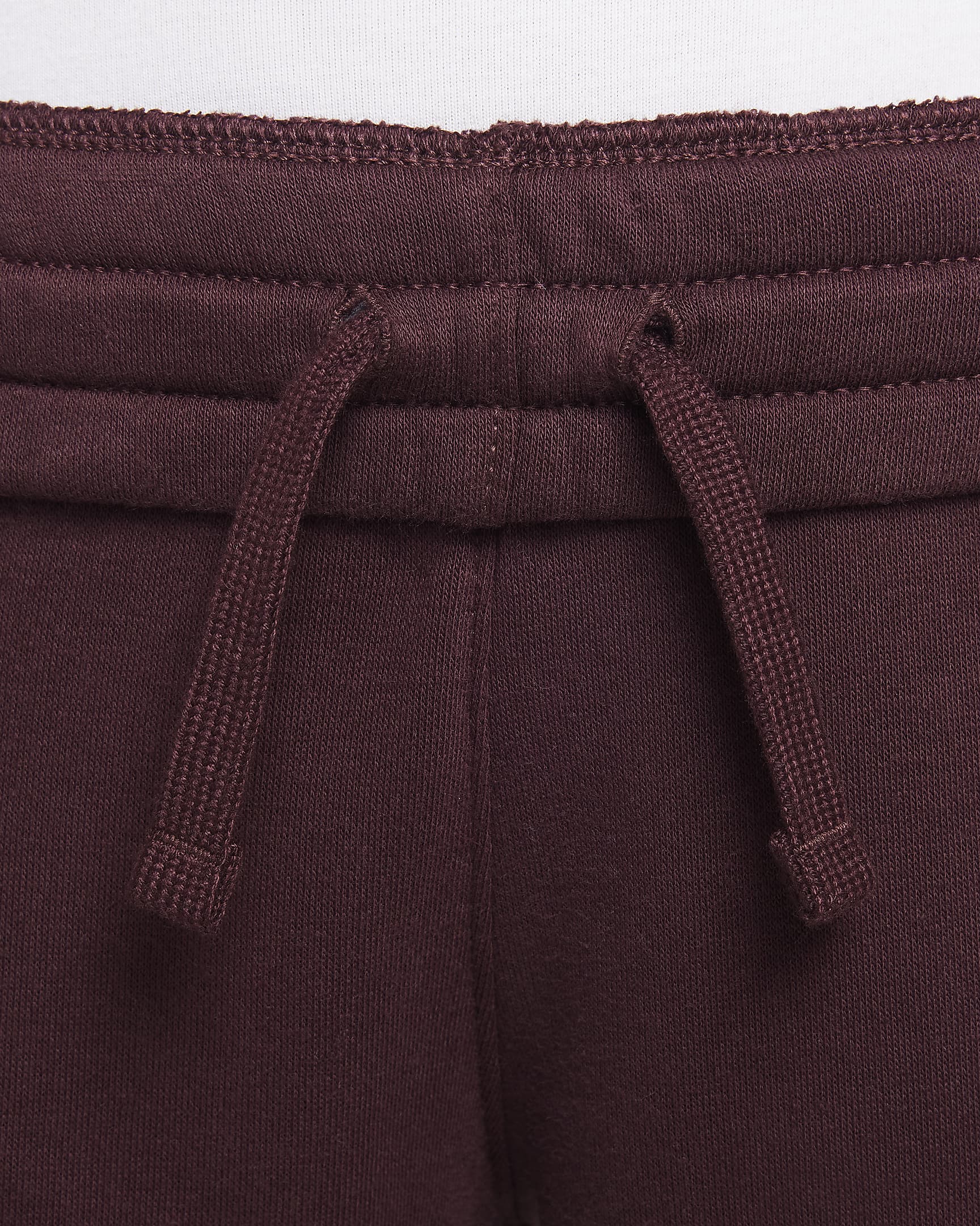 กางเกงจ๊อกกิ้งเด็กโต Nike Sportswear Club Fleece - Burgundy Crush/ขาว