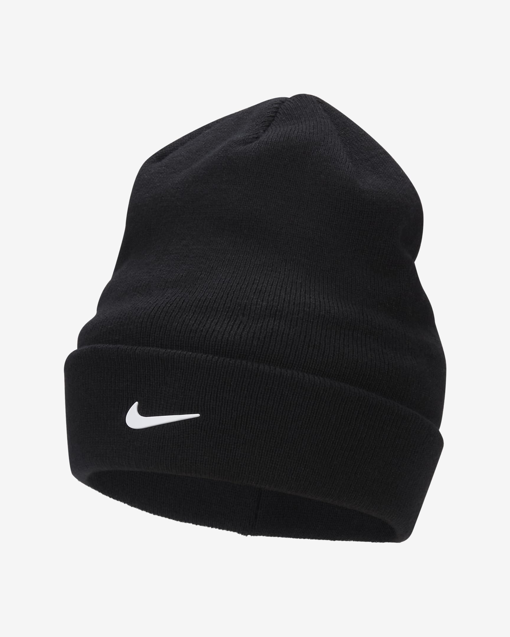 Nike Peak Kids' Swoosh Beanie - Black/White