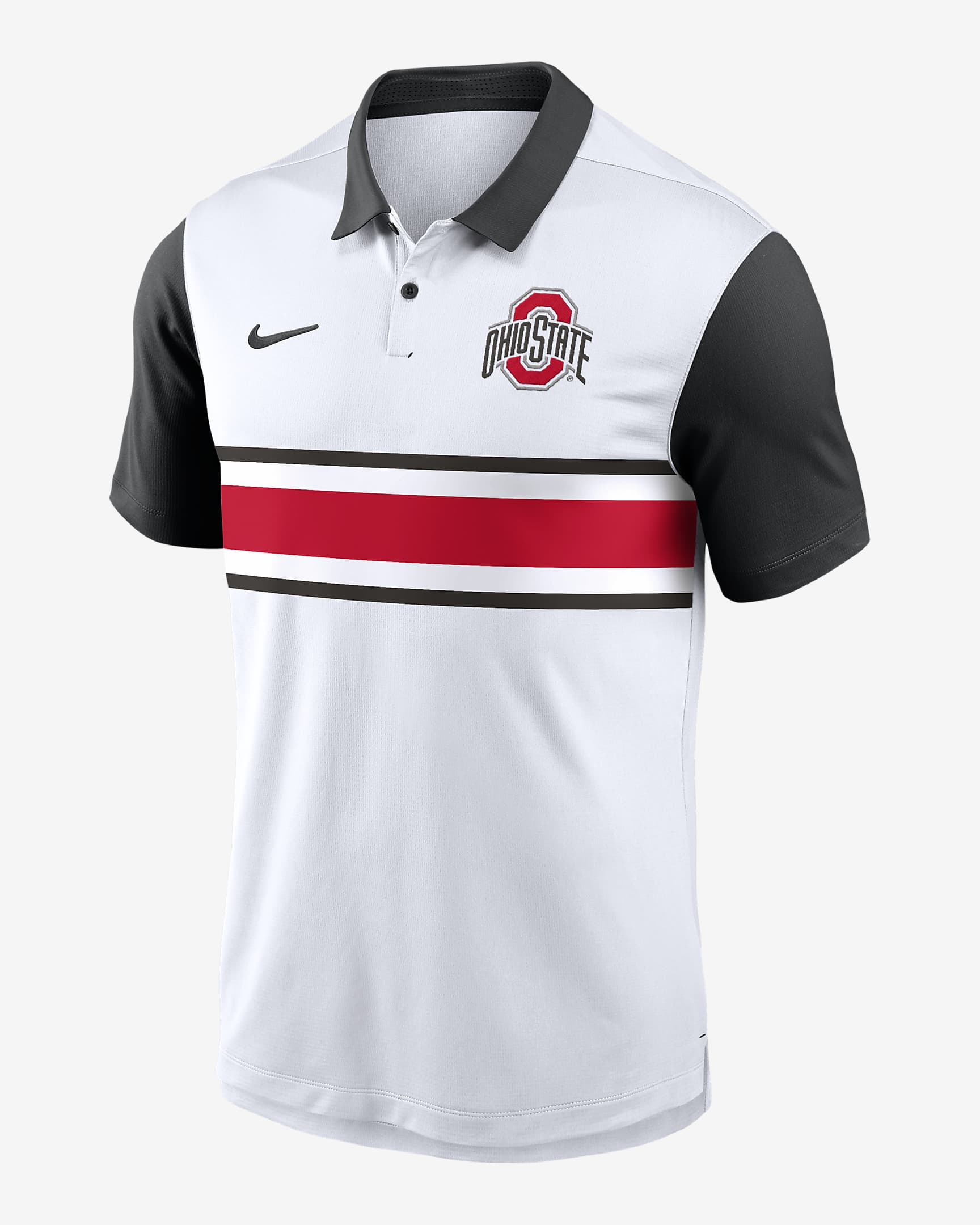 Polo universitario Nike Dri-FIT para hombre Ohio State Buckeyes Primetime Campus Vapor - Blanco