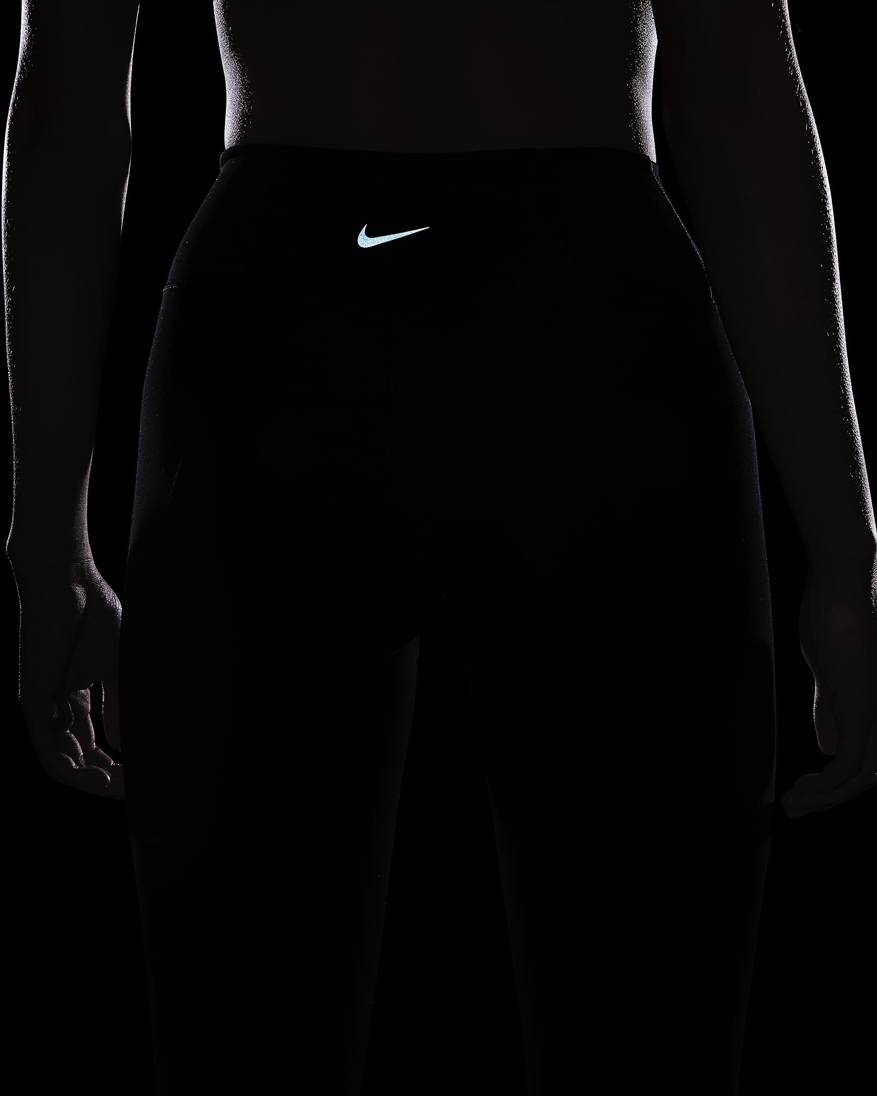 Legging long à taille haute et ourlets fendus Nike One pour femme - Noir