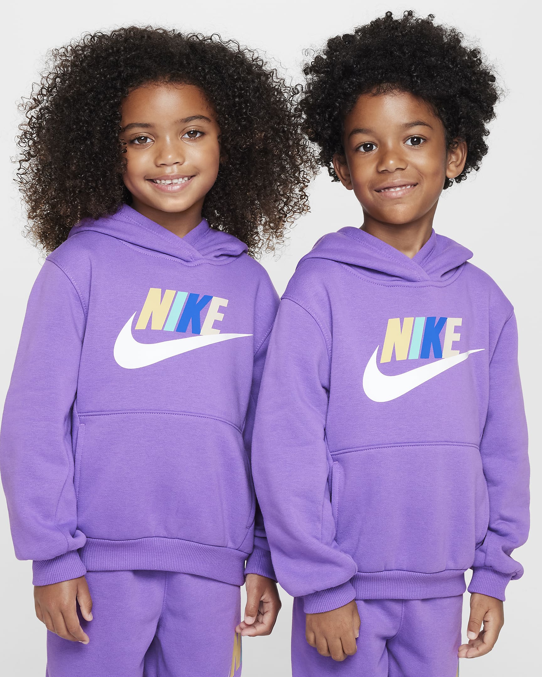 Nike Sportswear Club Fleece Little Kids' Hoodie Set - Black Raspberry