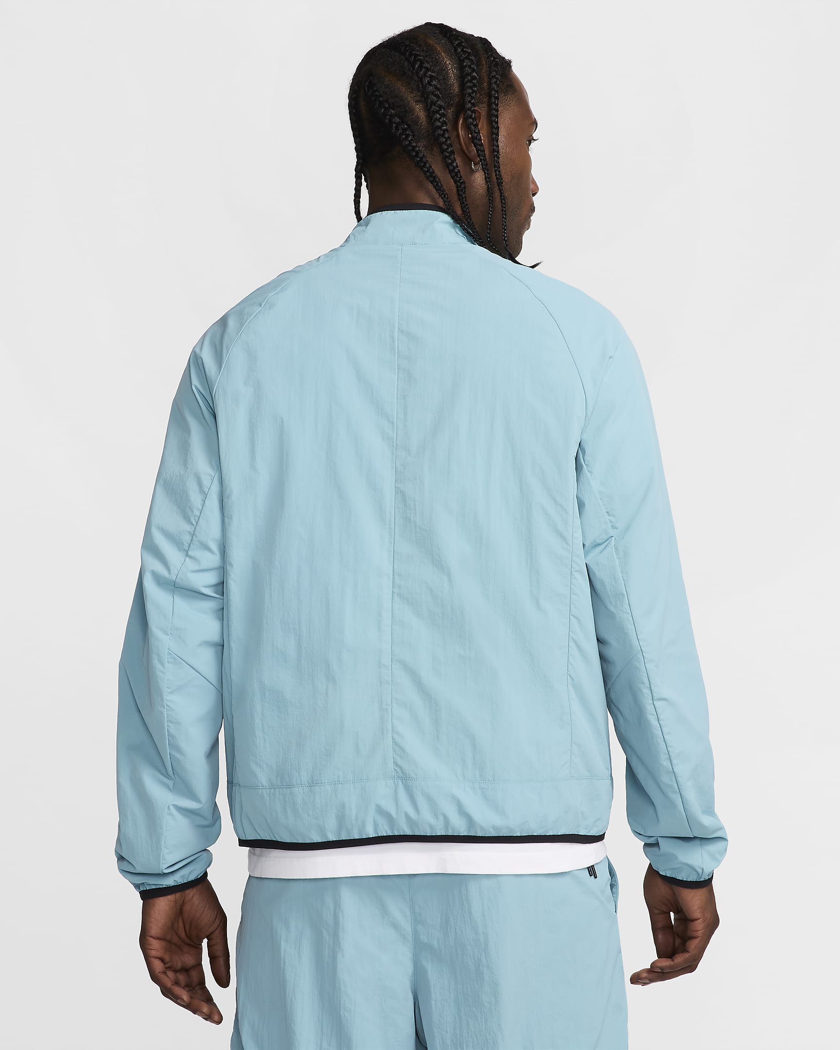 Veste tissée Nike Tech pour homme - Denim Turquoise/Noir