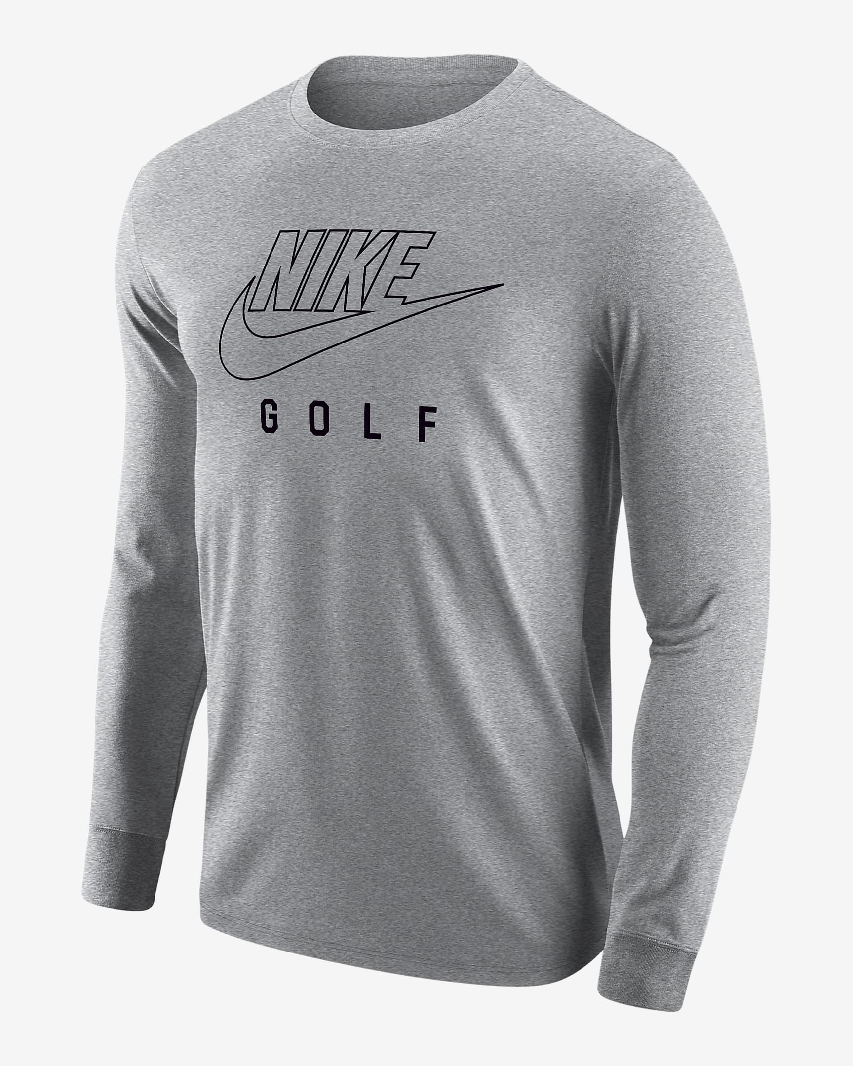 Nike Swoosh Men's Golf Long-Sleeve T-Shirt - Dark Grey Heather