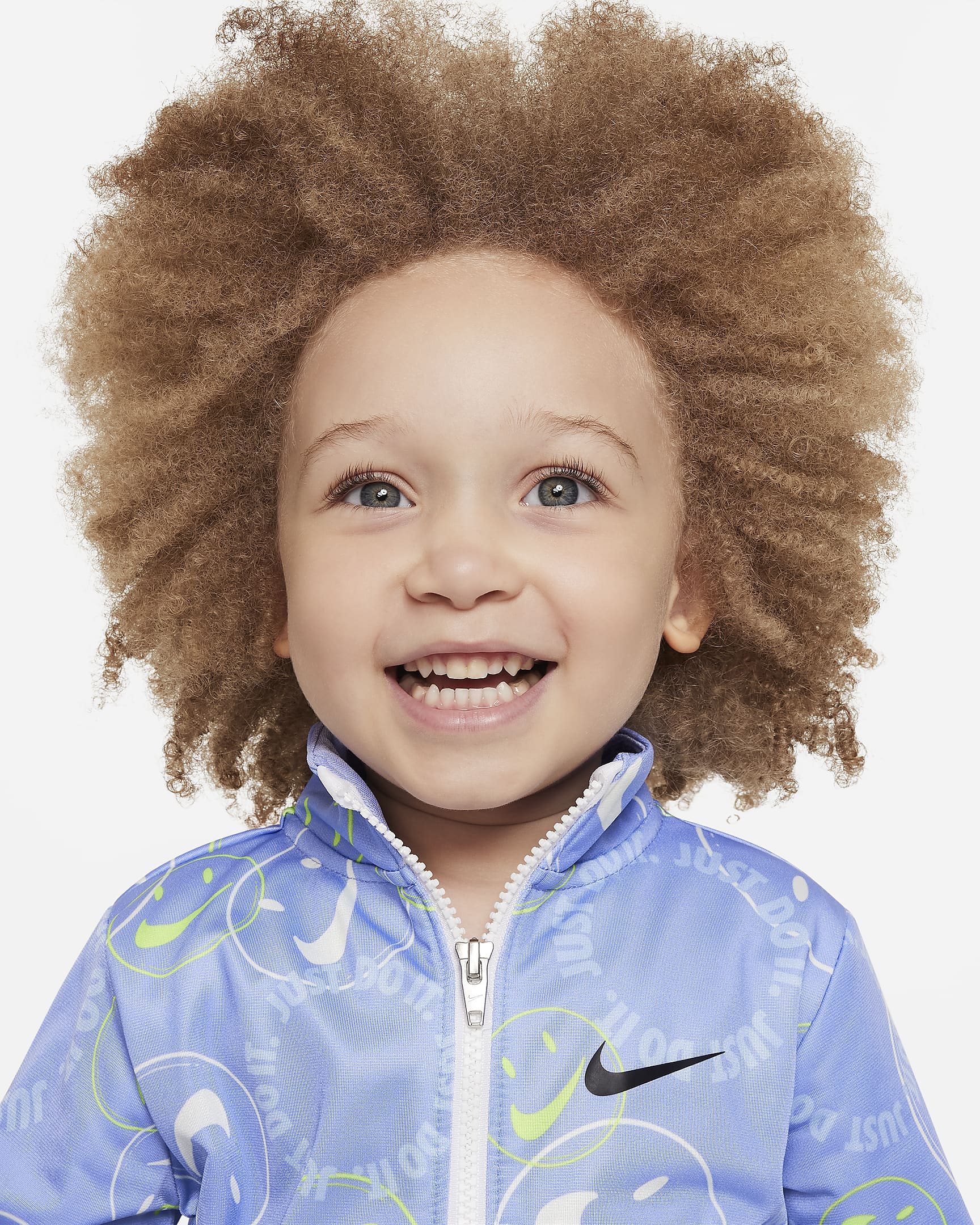 Nike Smiley Swoosh Printed Tricot Set Toddler Tracksuit - Light Thistle