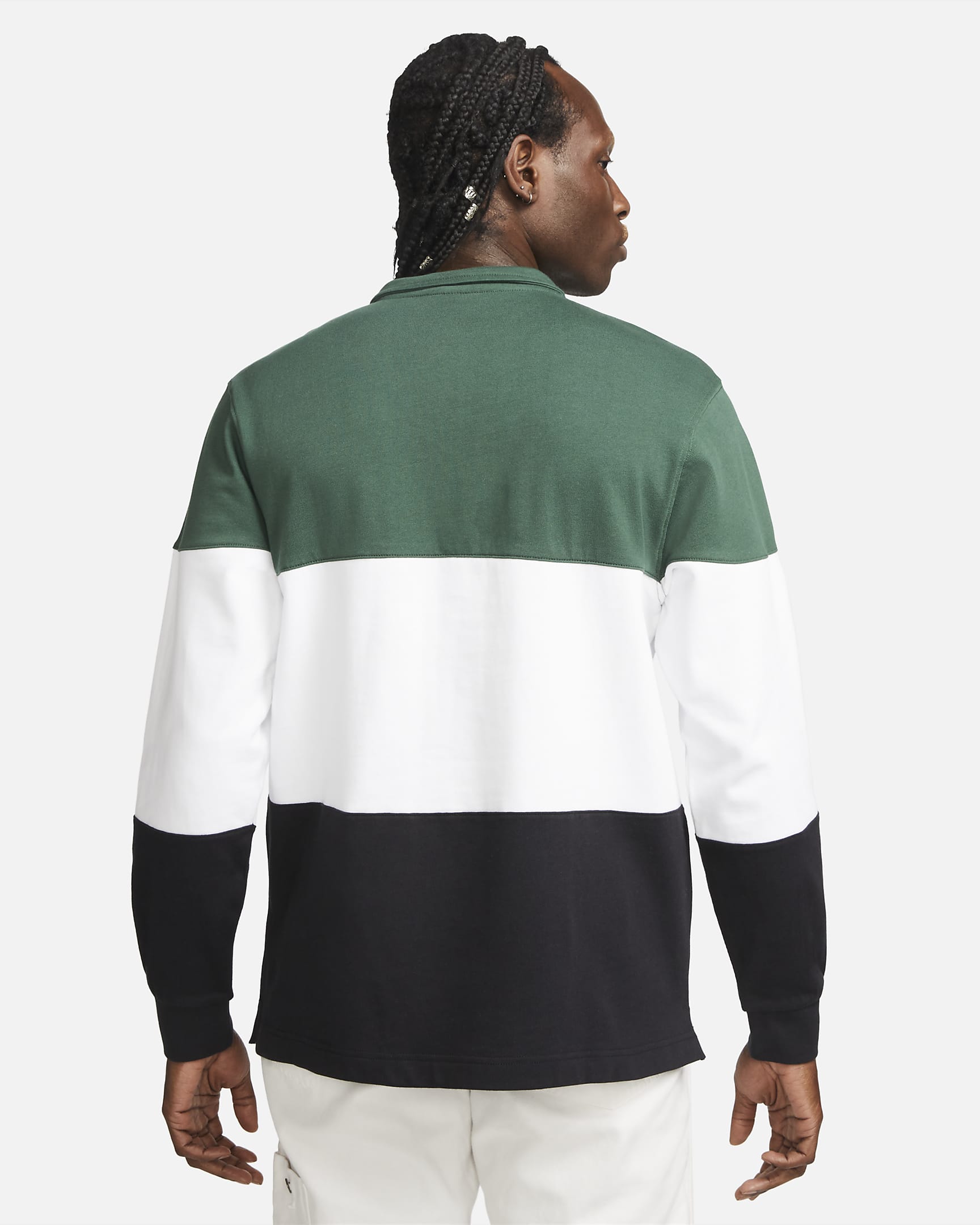 Nike Club Men's Long-Sleeve Top - Fir/White/Black/White