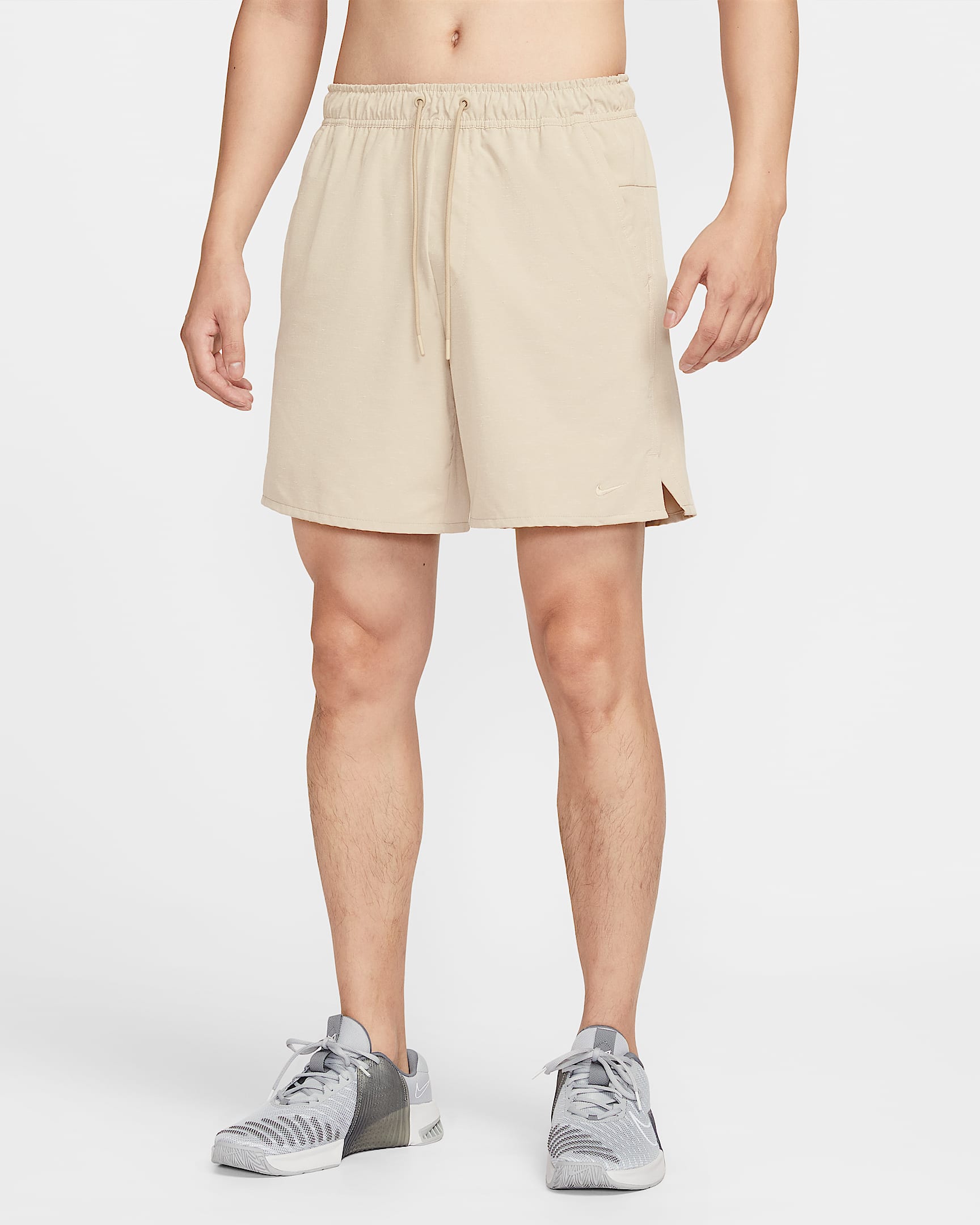 Nike Unlimited Men's Dri-FIT 18cm (approx.) Unlined Versatile Shorts - Desert Khaki/Desert Khaki