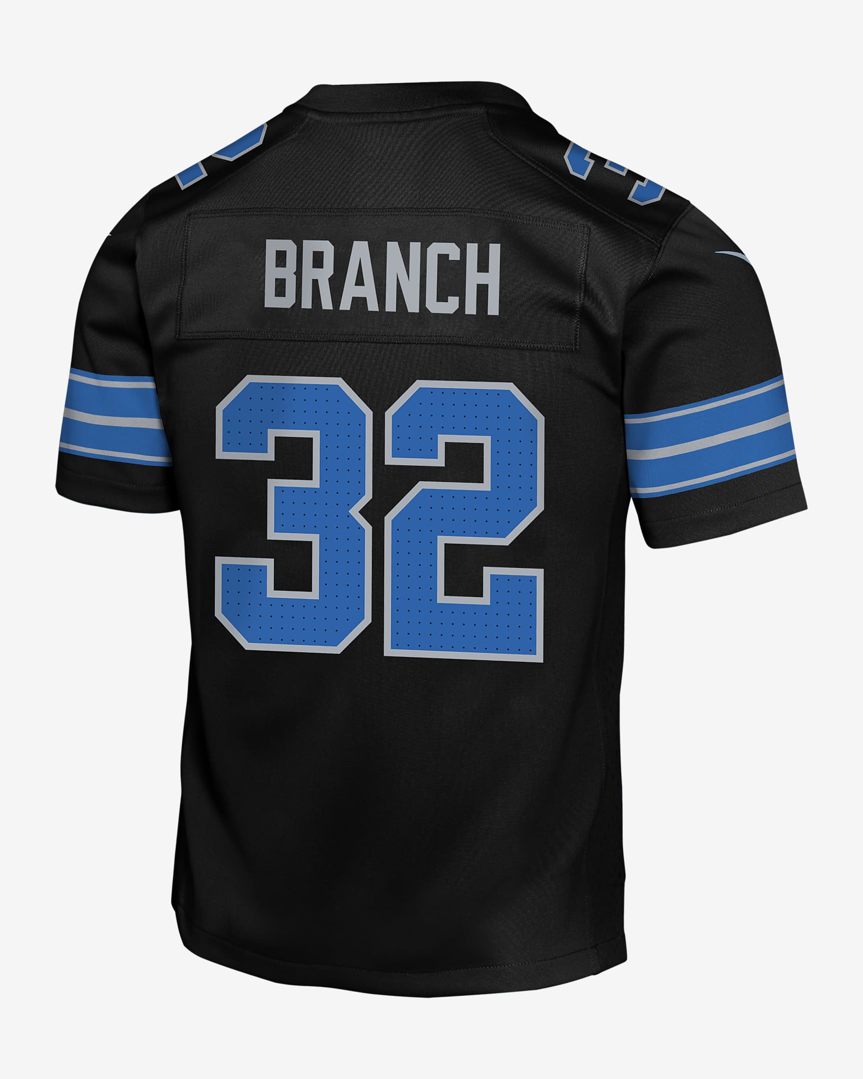 Jersey Nike de la NFL Game para niños talla grande Brian Branch Detroit Lions - Negro