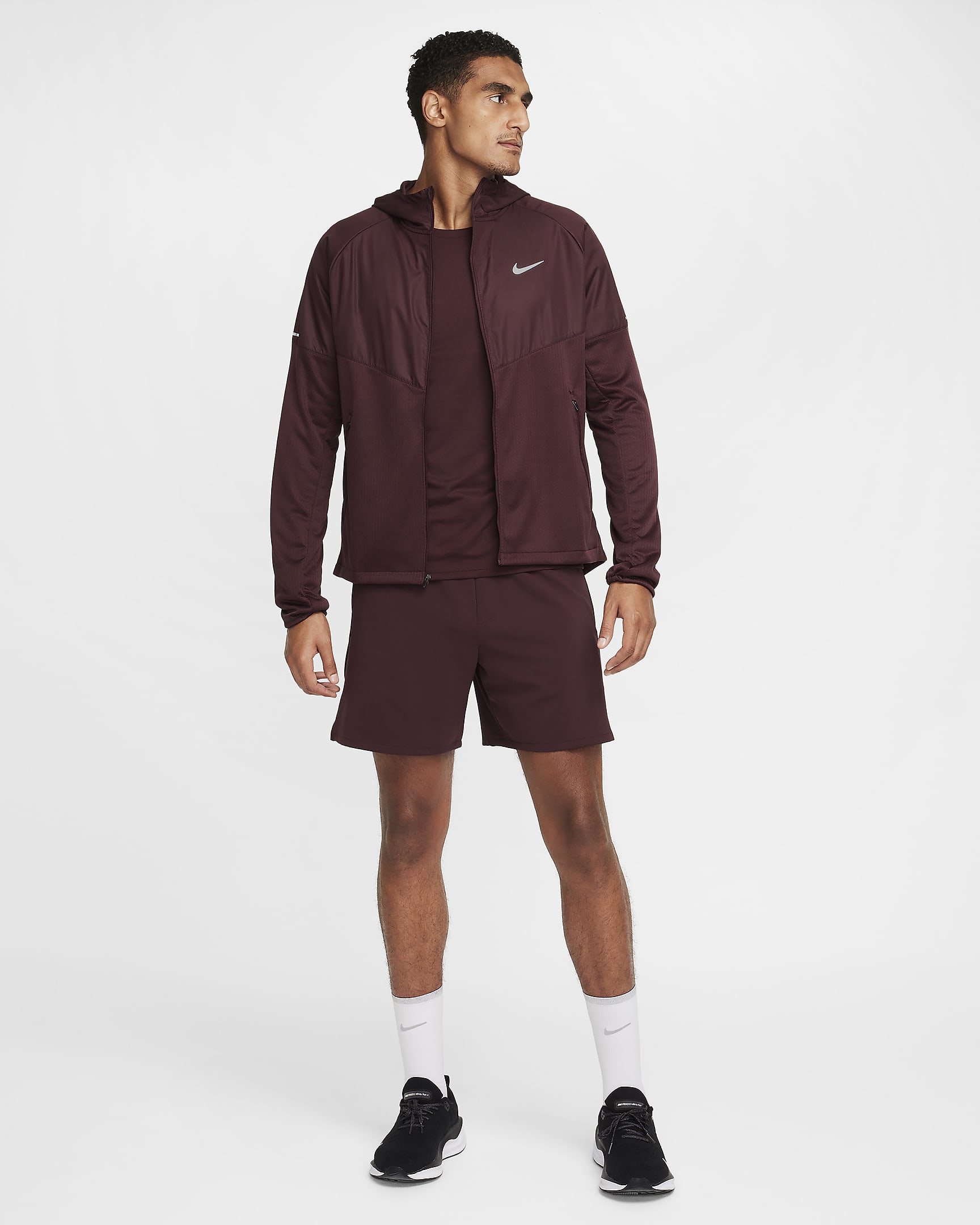 Nike Sphere Miler Men's Therma-FIT Water-Repellent Running Jacket - Burgundy Crush/Burgundy Crush