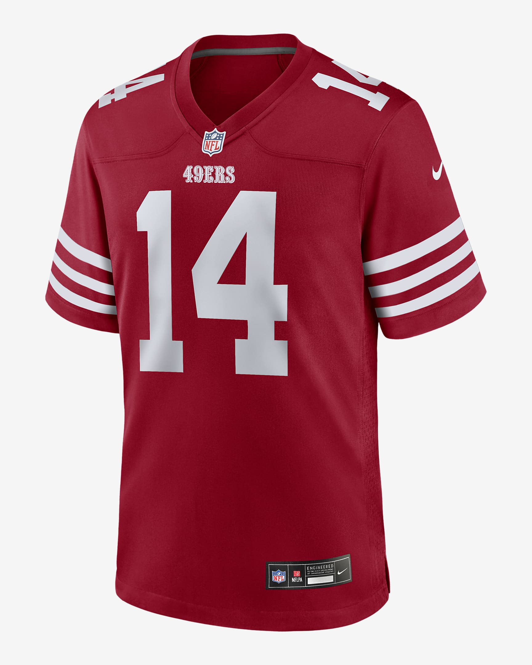 Ricky Pearsall San Francisco 49ers Men's Nike NFL Game Football Jersey - Scarlet