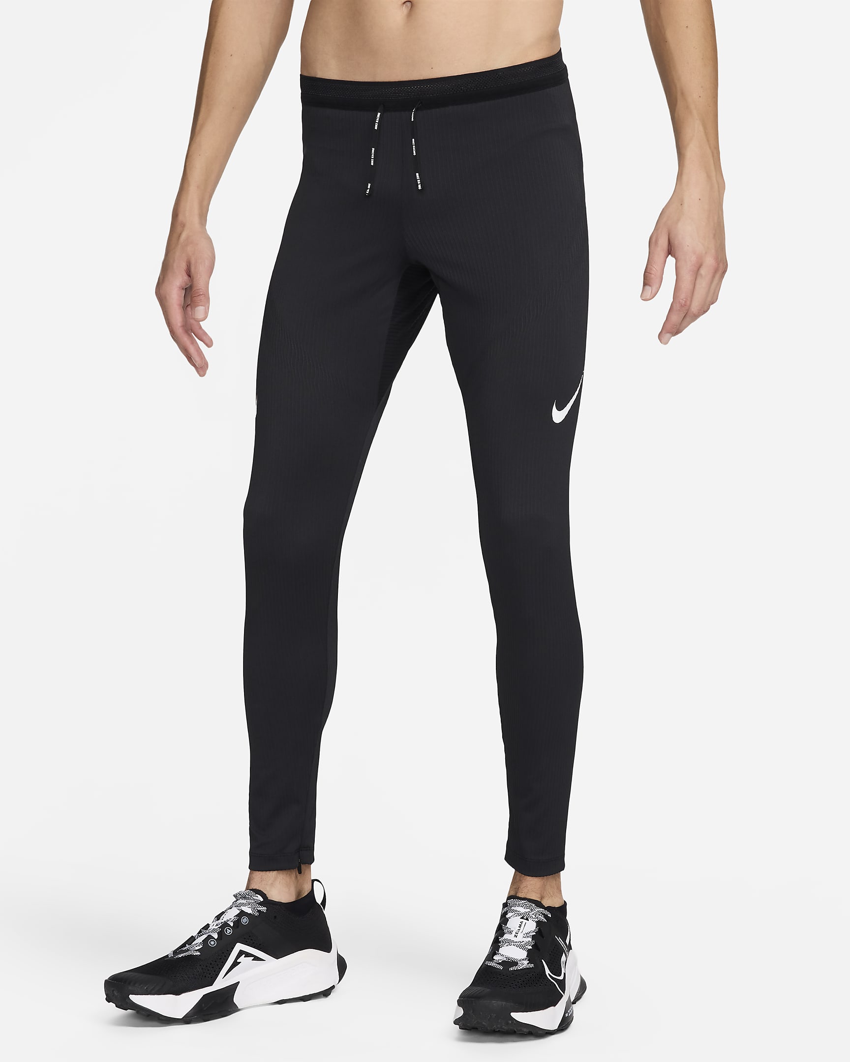 Nike AeroSwift Dri-FIT ADV Lauf-Tights für Herren - Schwarz/Summit White