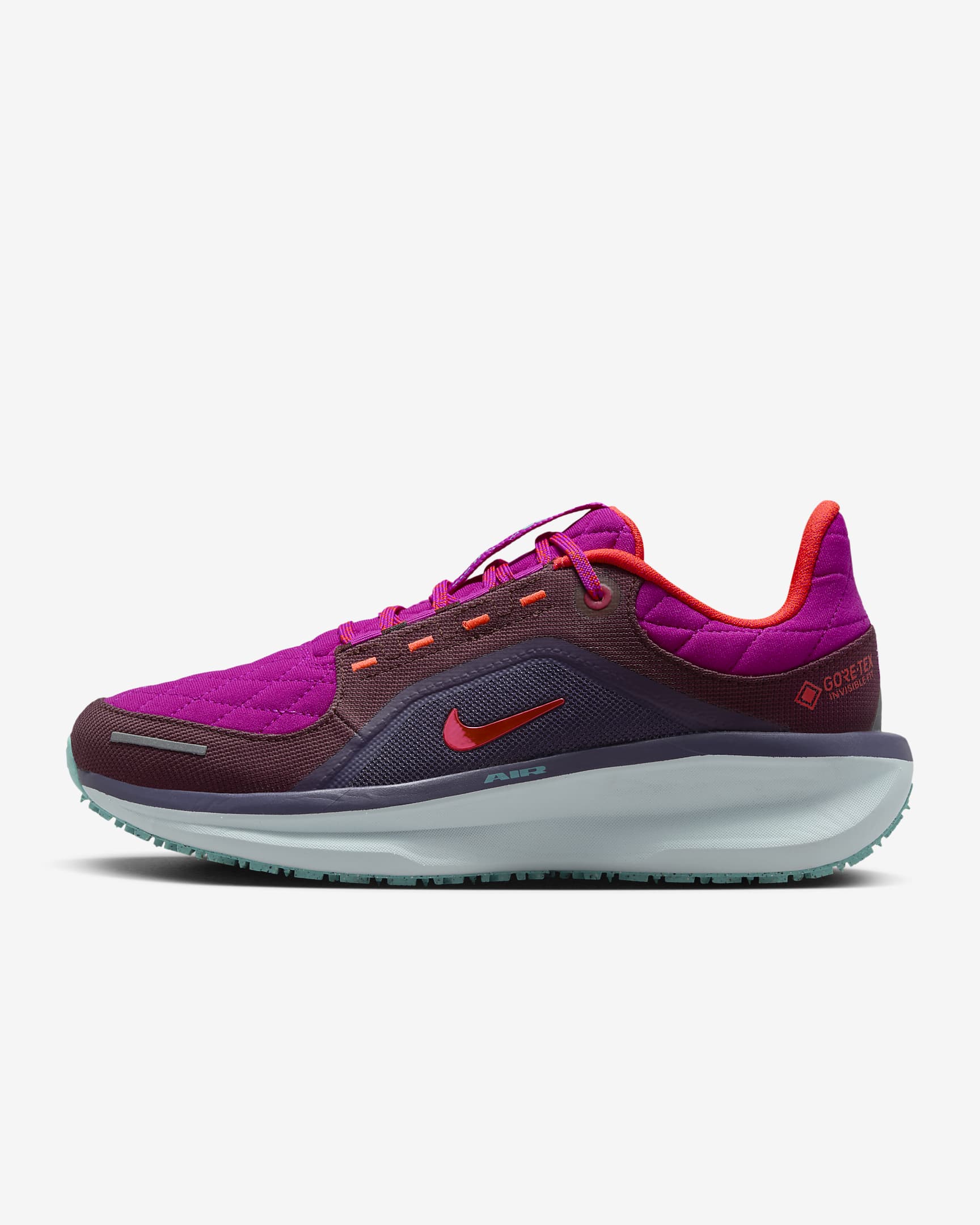 Damskie wodoszczelne buty do biegania po asfalcie Nike Winflo 11 GORE-TEX SE - Vivid Grape/Dark Raisin/Green Frost/Bright Crimson