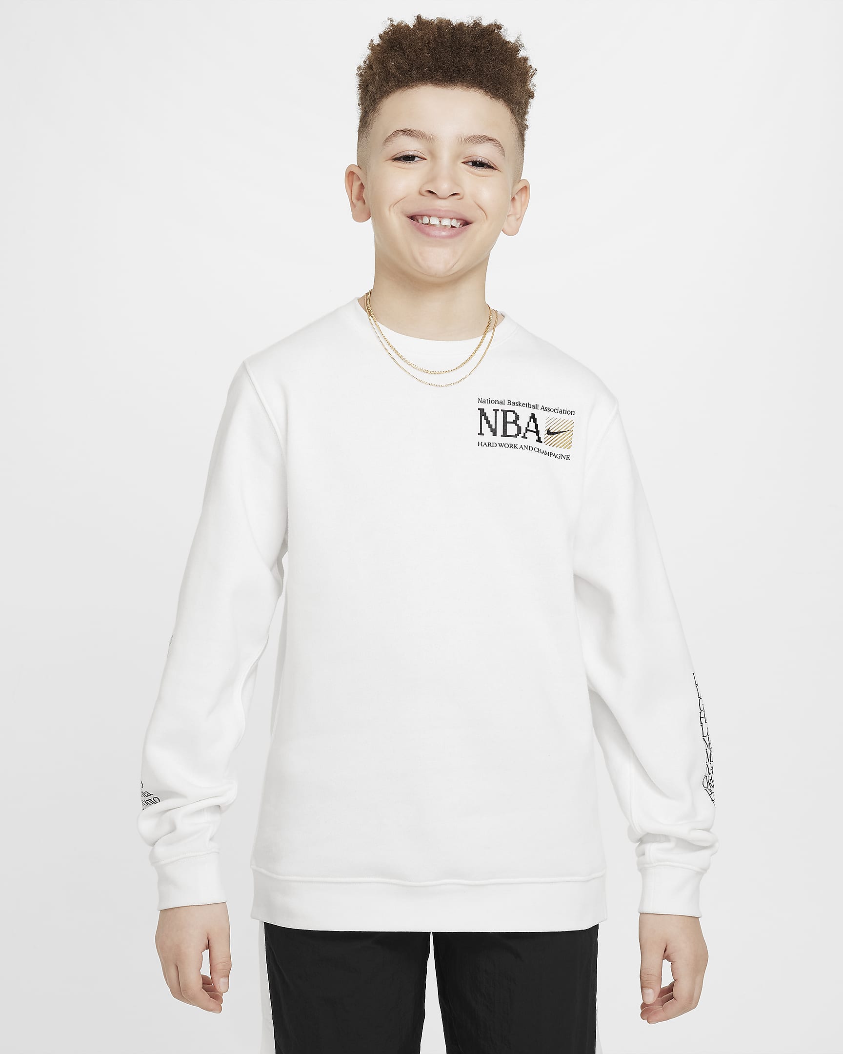 Team 31 Standard Issue Older Kids' Nike Dri-FIT NBA Crew-Neck Top - Summit White