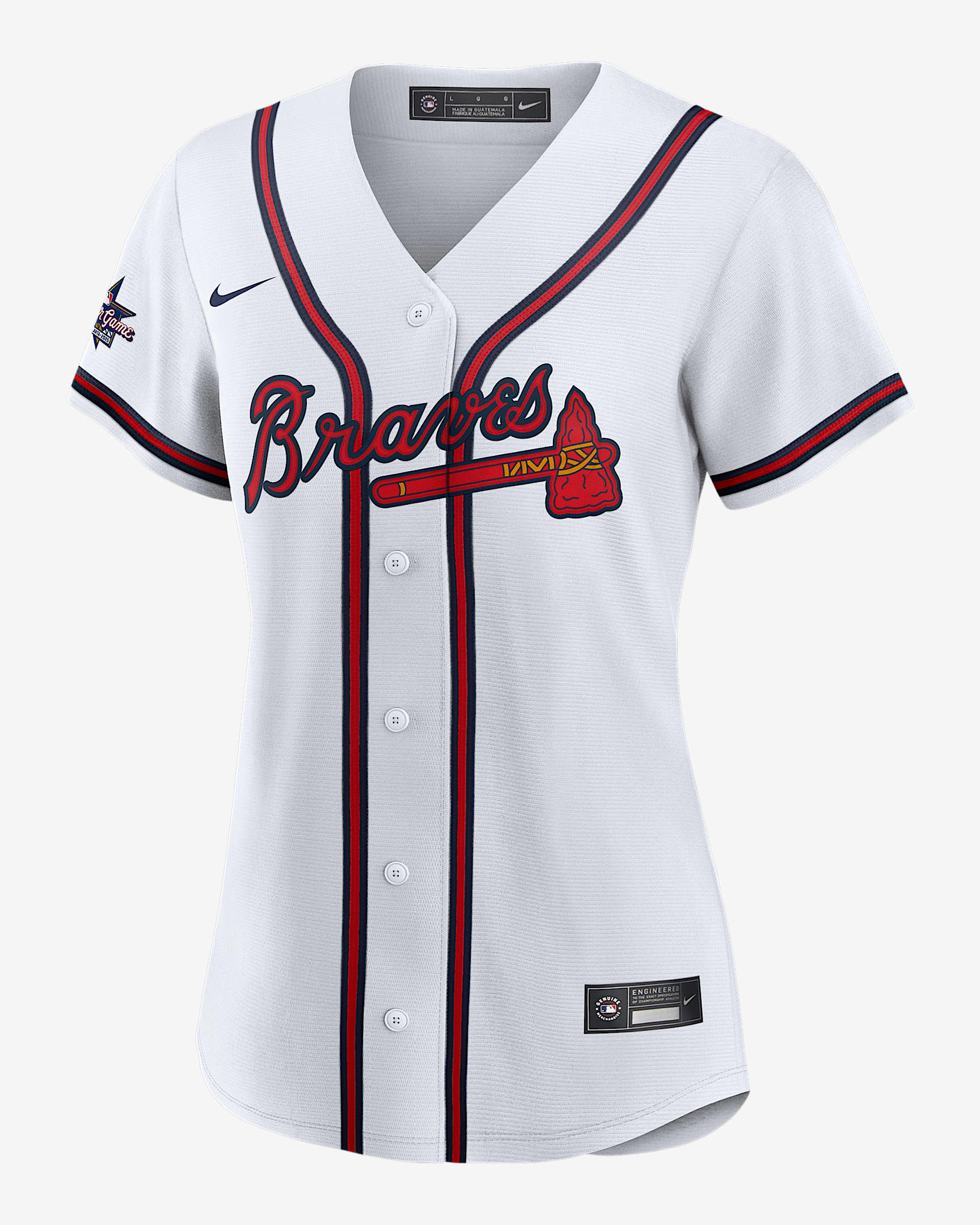 Jersey Nike de la MLB Replica para mujer Ronald Acuña Jr. Atlanta Braves 2025 All-Star Game - Blanco
