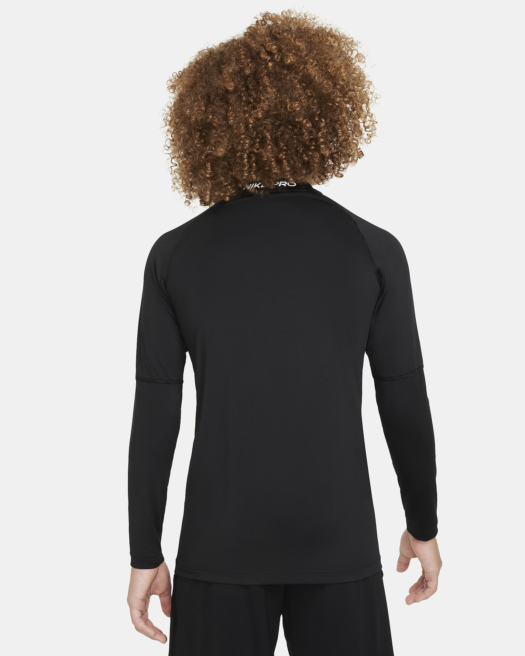 Nike Pro Dri-FIT-Longsleeve für ältere Kinder (Jungen) - Schwarz/Weiß