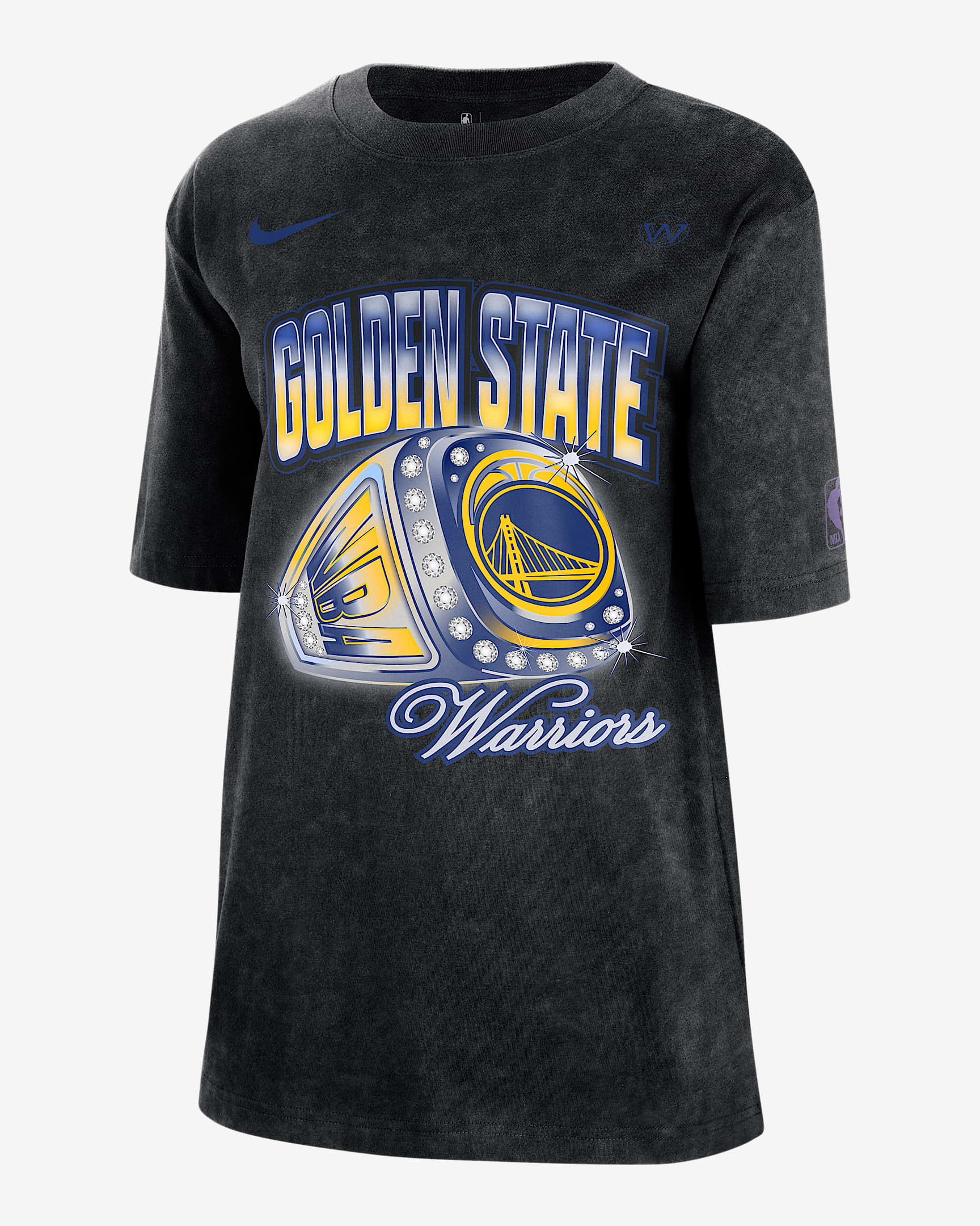 Golden State Warriors Courtside Women's Nike NBA T-Shirt - Black