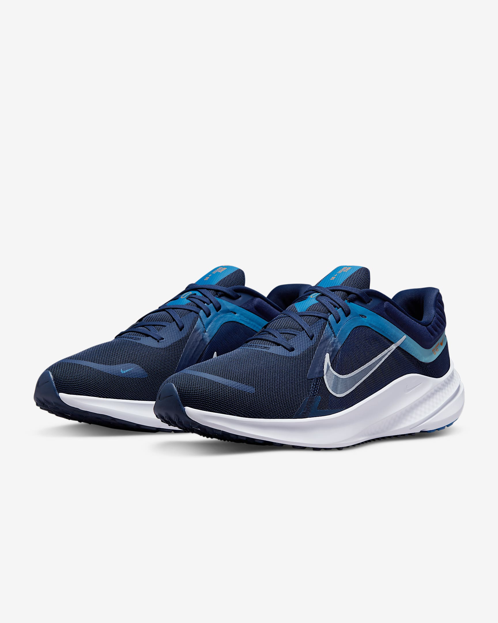 Nike Quest 5 Men's Road Running Shoes - Midnight Navy/Dark Marina Blue/Worn Blue/Pure Platinum