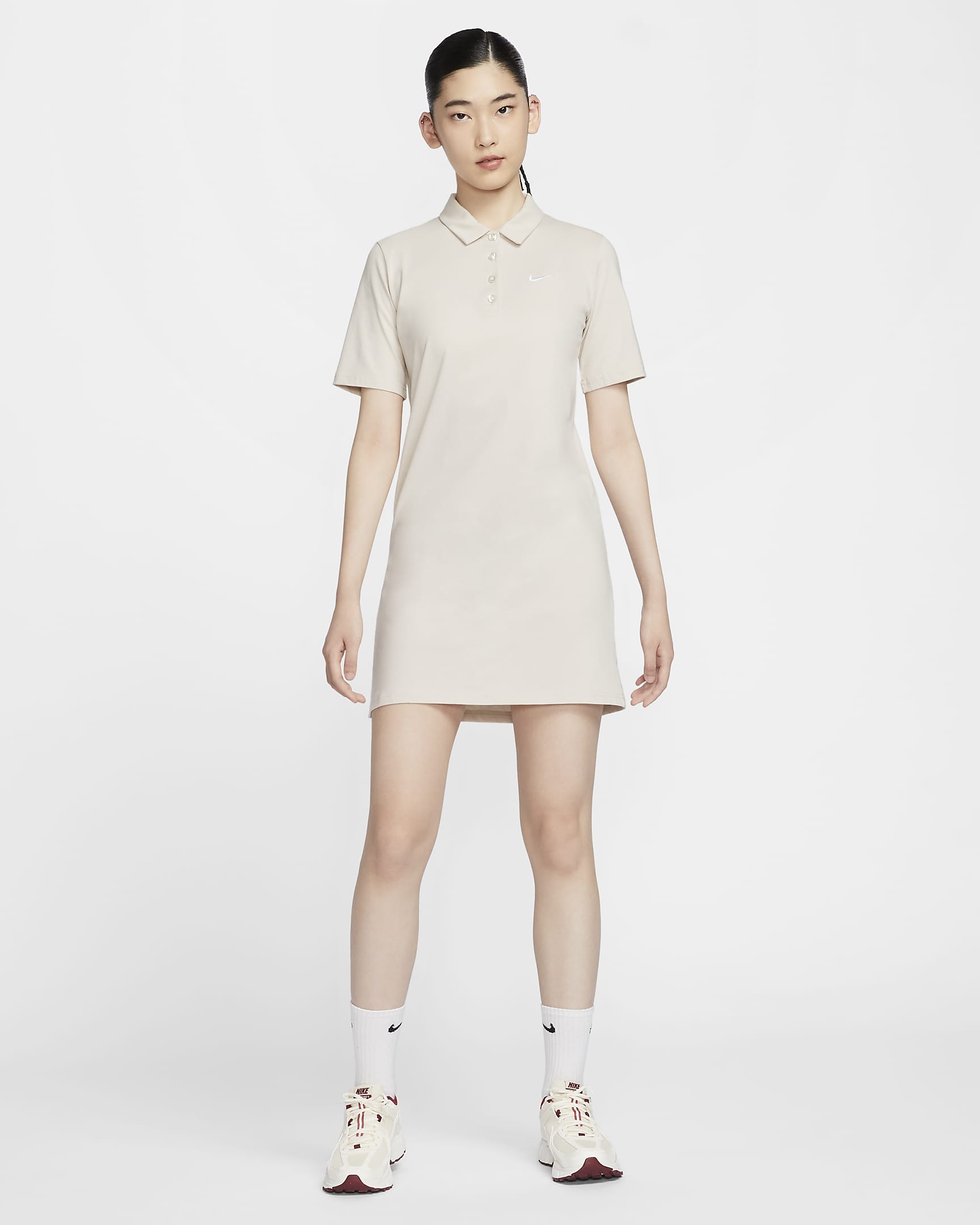 Nike Sportswear Women's Dress - Light Orewood Brown/White