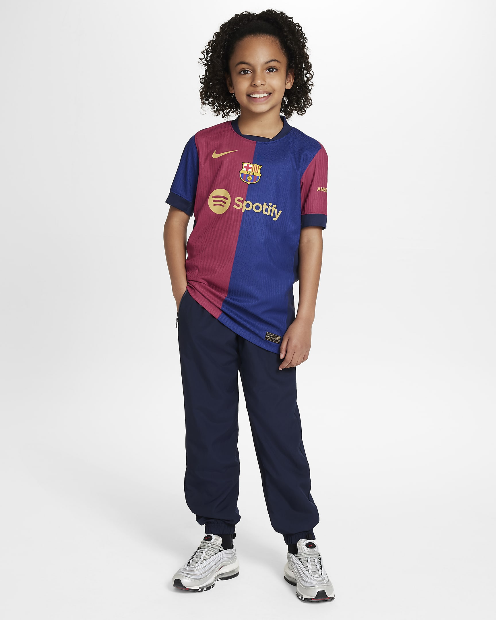 FC Barcelona 2024/25 Match Thuis Nike Dri-FIT ADV authentiek voetbalshirt voor kids - Deep Royal Blue/Noble Red/Midnight Navy/Club Gold