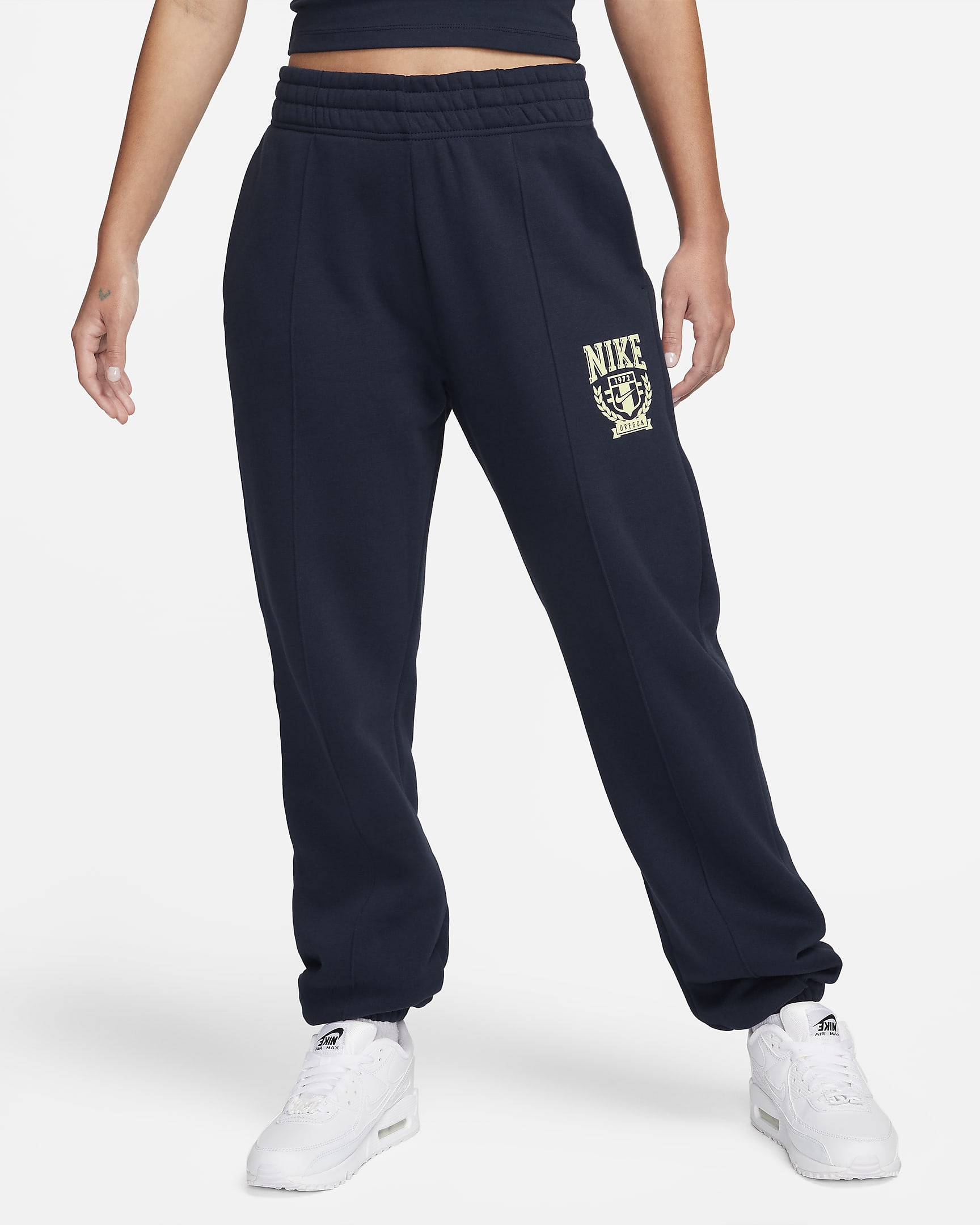 Damskie spodnie typu jogger z dzianiny Nike Sportswear - Obsidian