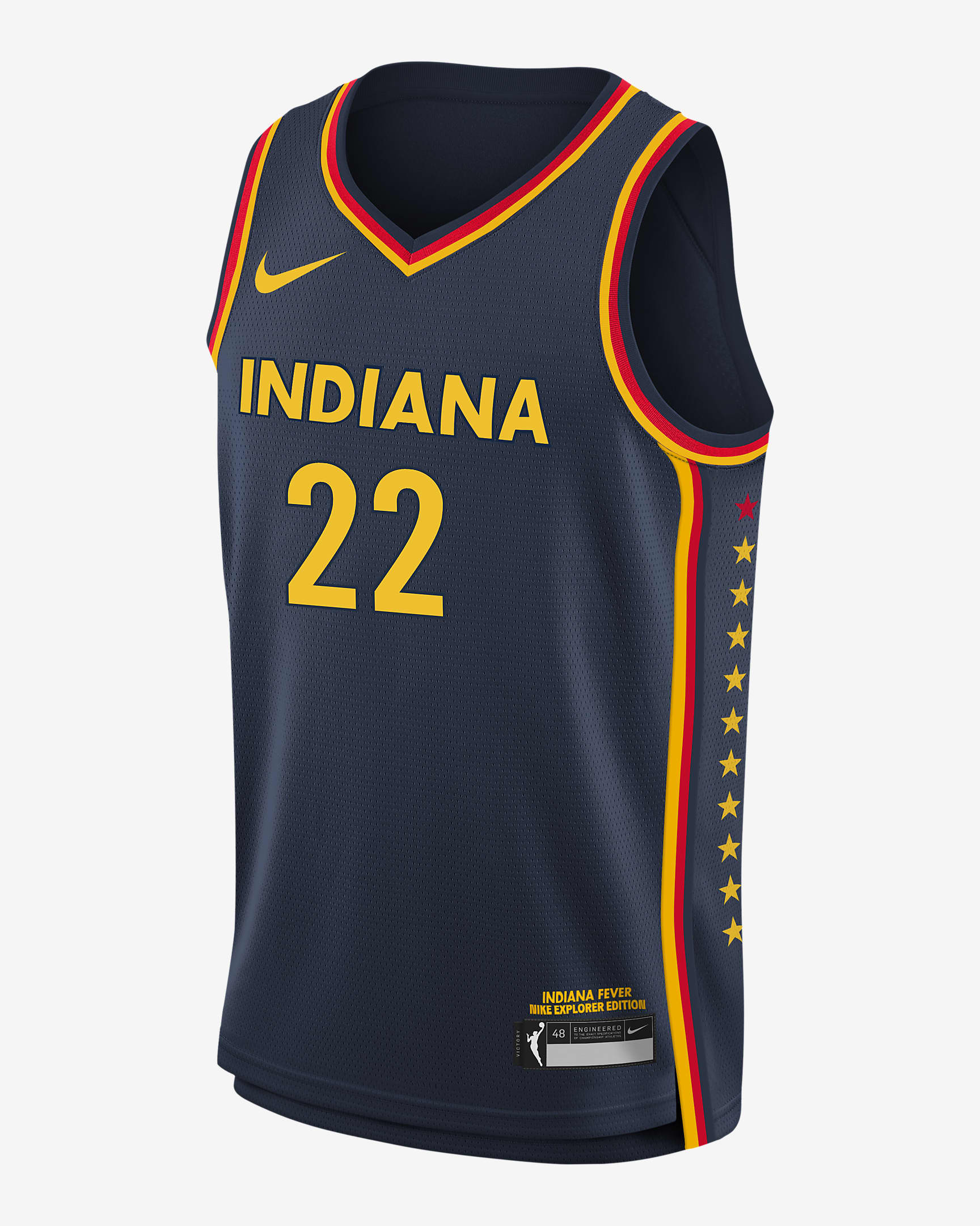 Jersey Nike WNBA Victory para niños talla grande Caitlin Clark Indiana Fever Explorer Edition - Azul marino universitario