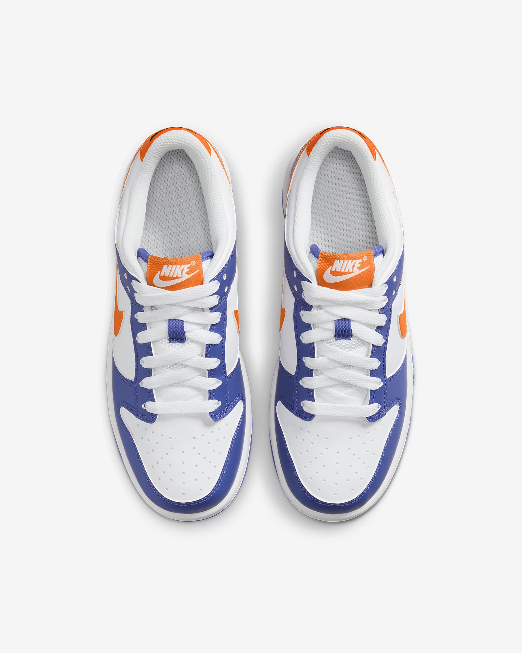 Nike Dunk Low Older Kids' Shoes - Blue Joy/White/Black/Bright Mandarin