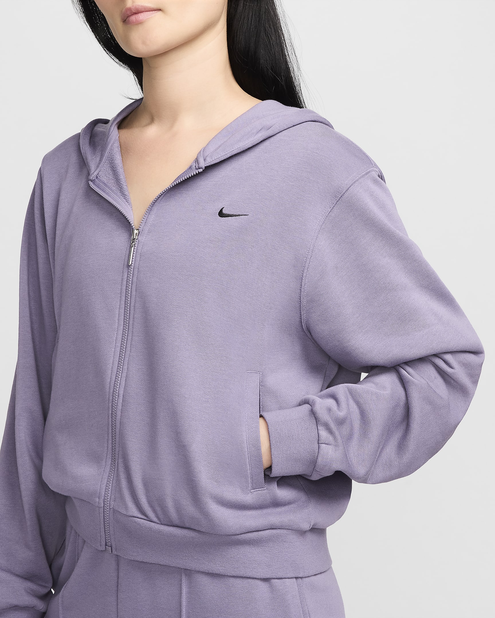 Nike Sportswear Chill Terry Women's Loose Full-Zip French Terry Hoodie - Daybreak/Black