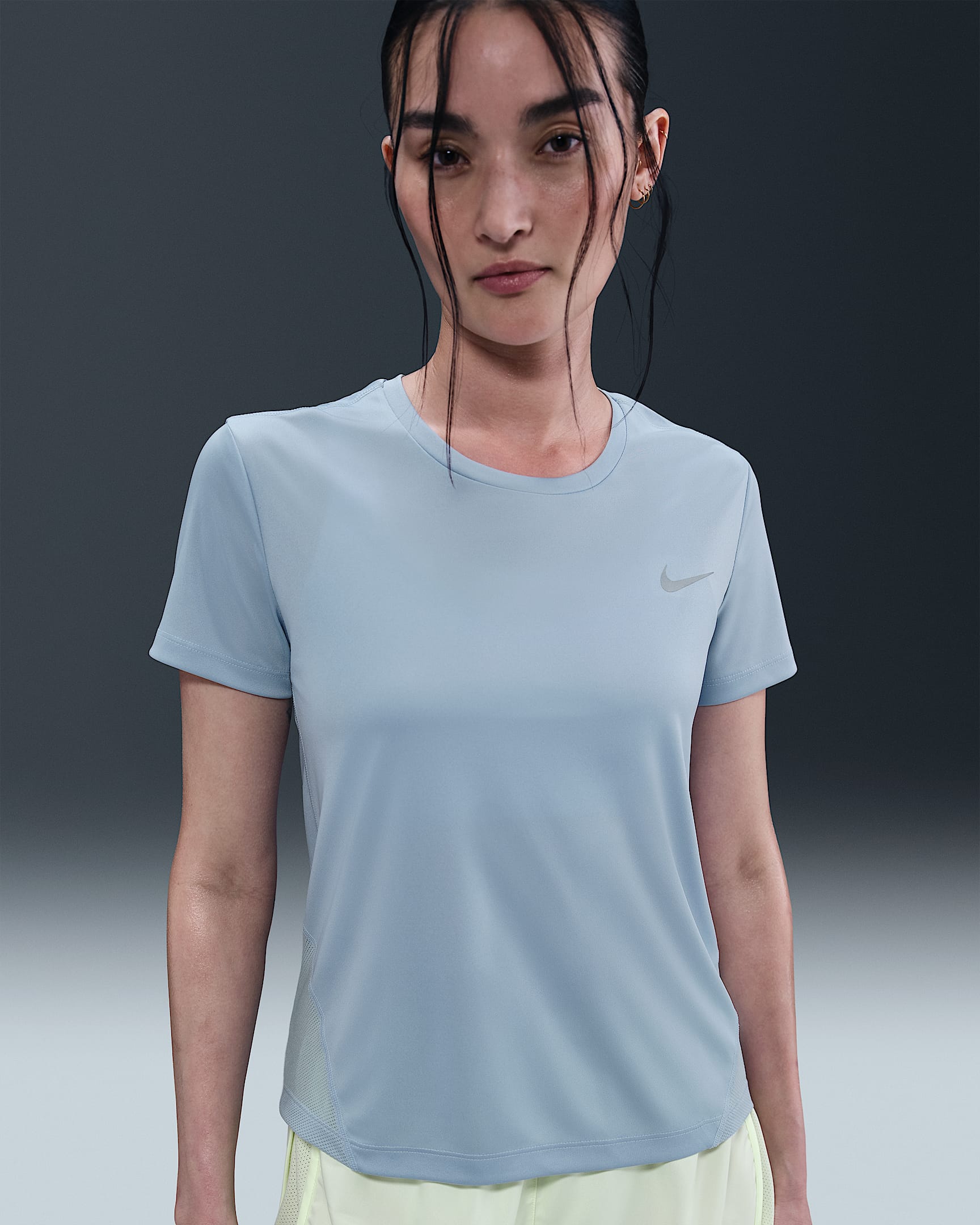 Nike Miler Women's Short-Sleeve Running Top - Light Armory Blue