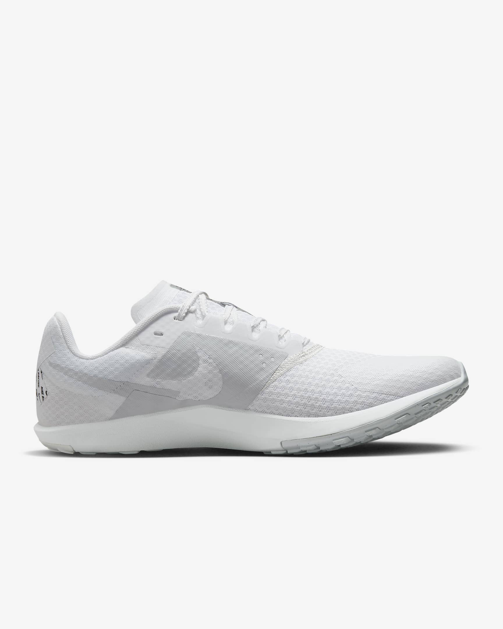 Nike Rival Waffle 6 Road and Cross-Country Racing Shoes - White/Pure Platinum/Metallic Silver/Black