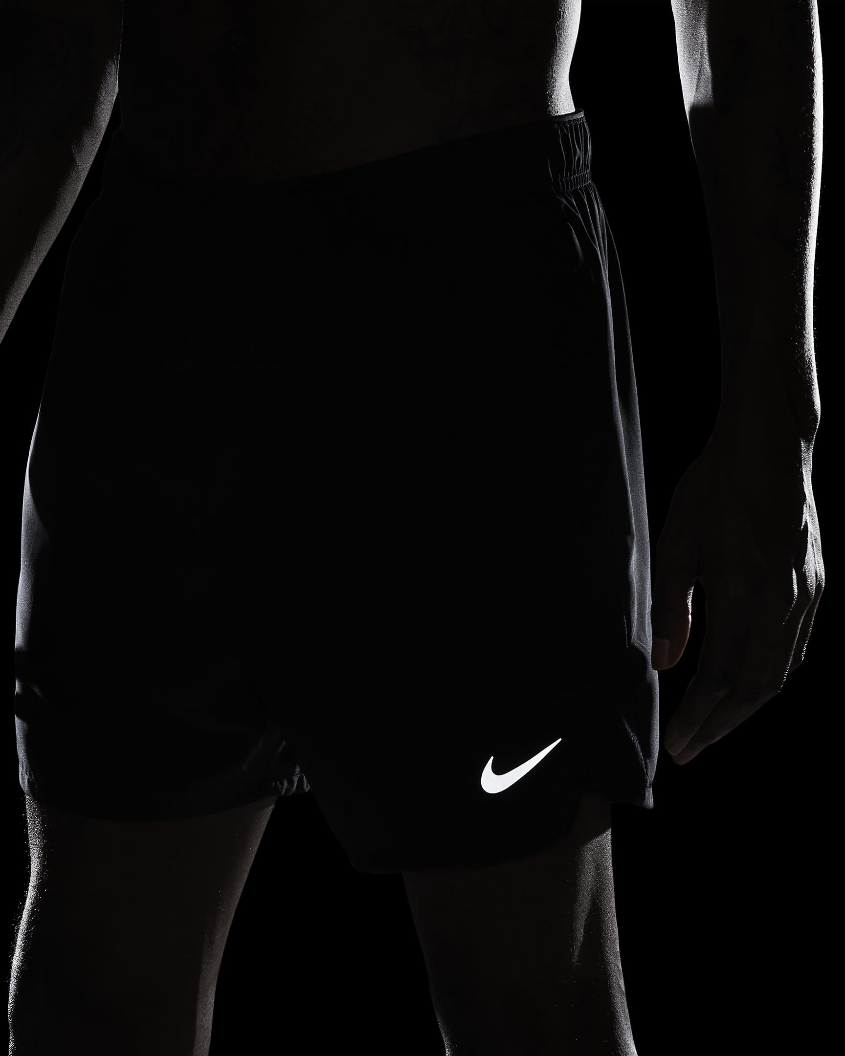 Nike Challenger Dri-FIT løpeshorts med innershorts til herre (13 cm) - Svart/Svart/Svart