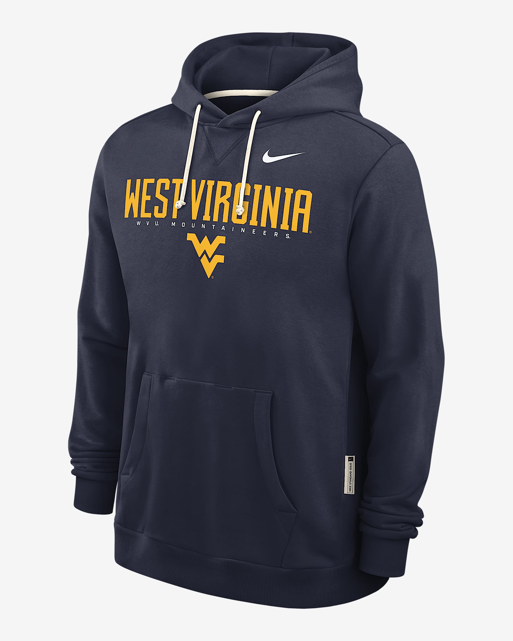 West Virginia Sideline Men's Nike Dri-FIT College Pullover Hoodie - Navy