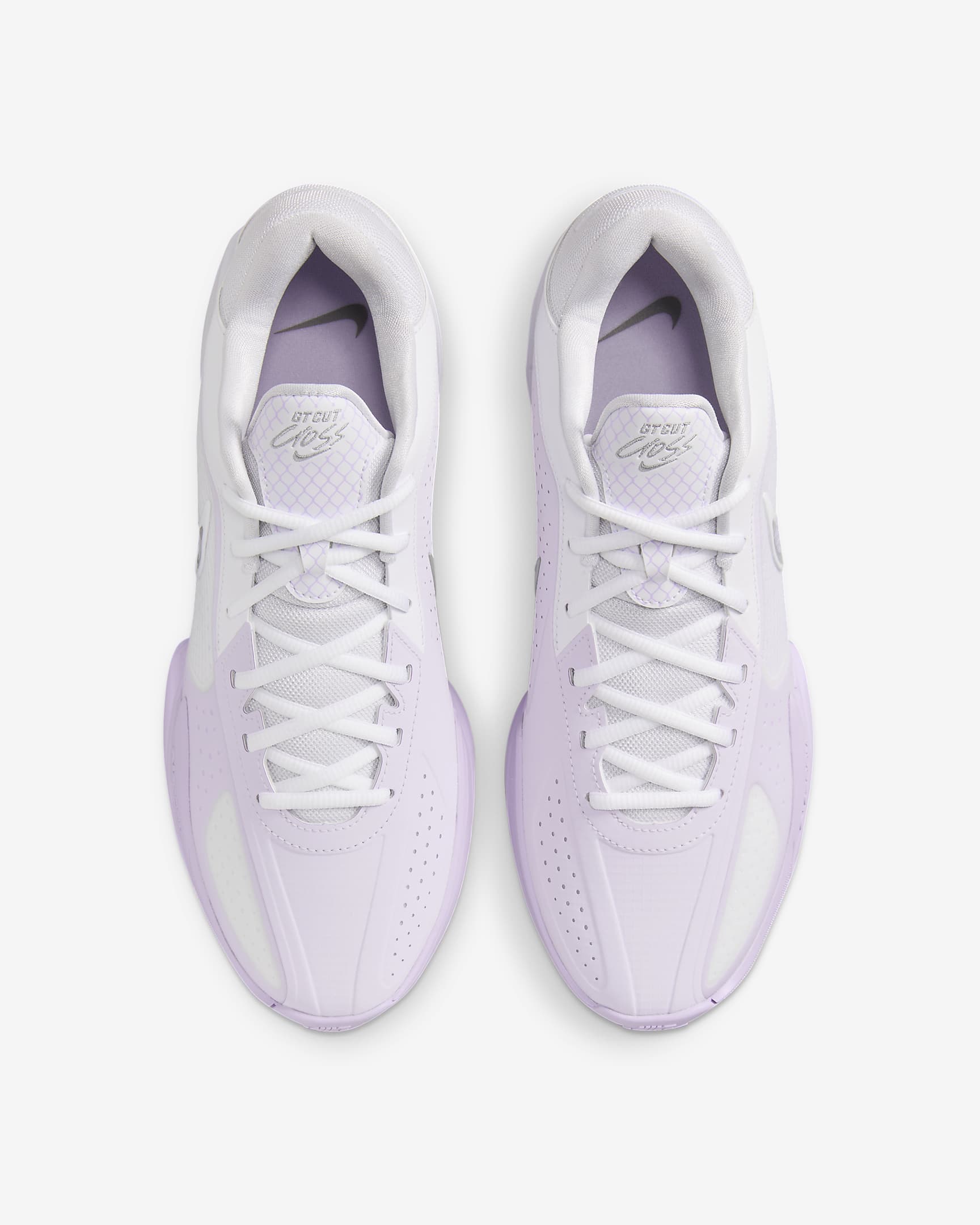 Nike G.T. Cut Cross Basketball Shoes - White/Barely Grape/Pink Foam/Light Smoke Grey