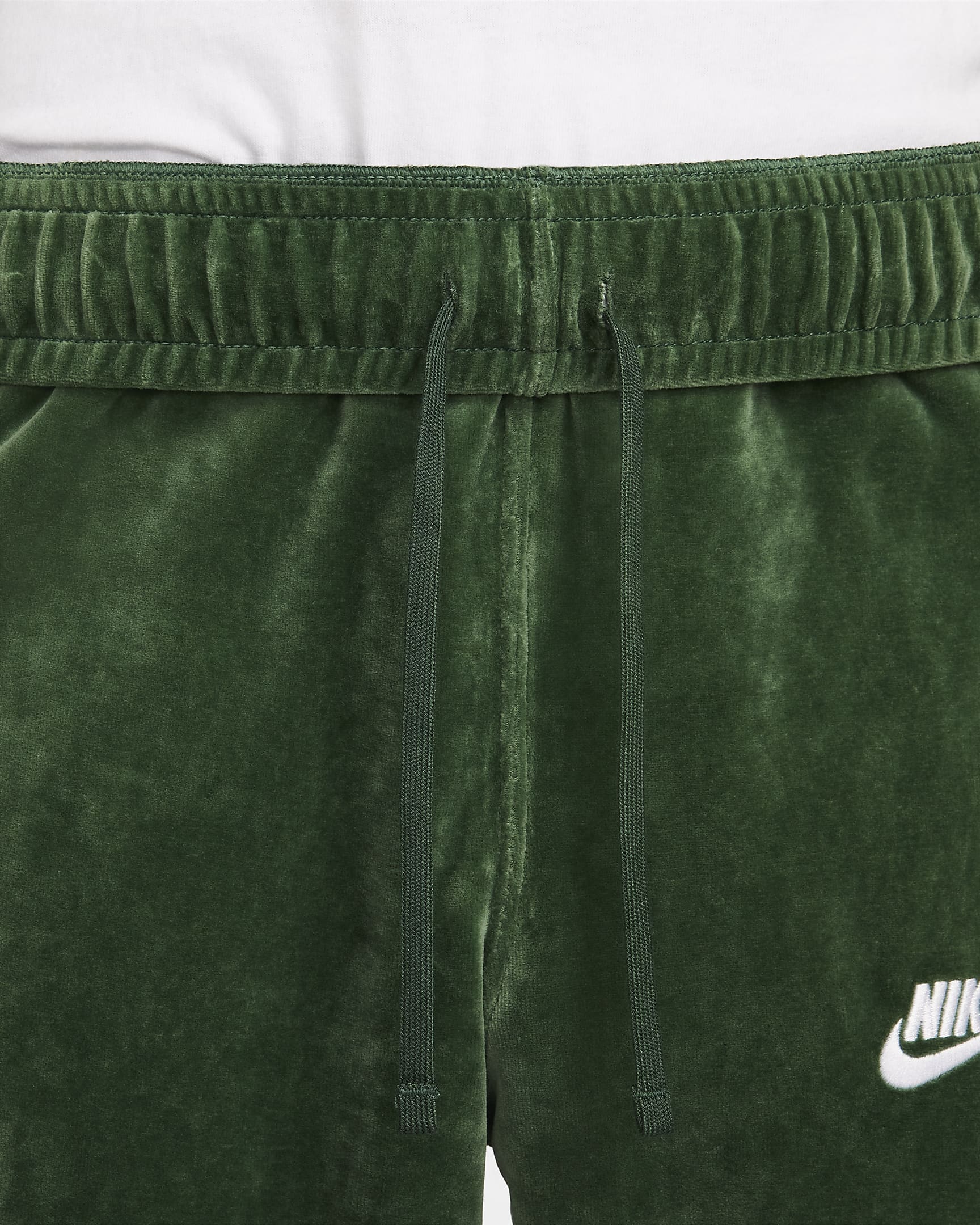 Nike Sportswear Club Men's Velour Trousers - Fir/White