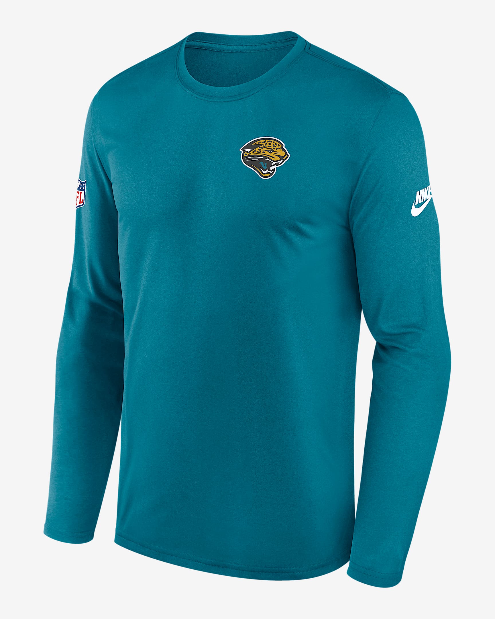 Playera de manga larga Nike Dri-FIT de la NFL para hombre Jacksonville Jaguars Alt Legend Small Logo - Azul verdoso