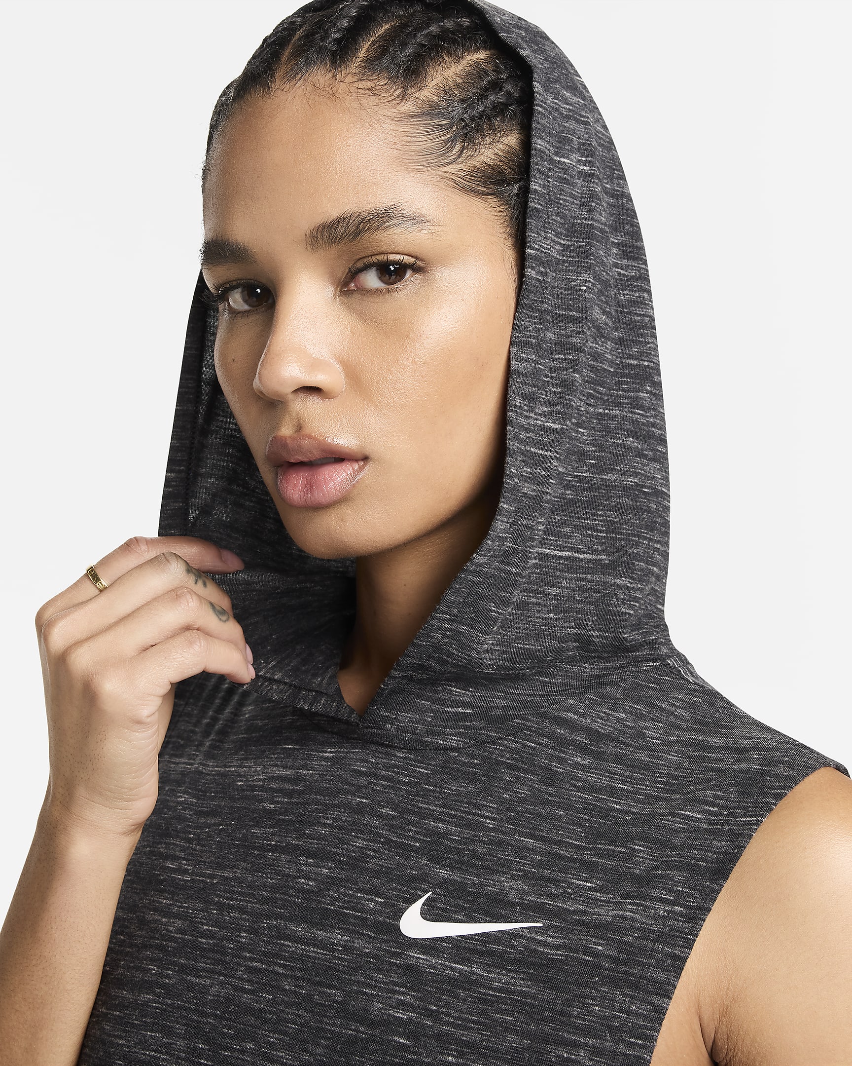 Vestido con gorro para mujer Nike Swim Essential - Negro