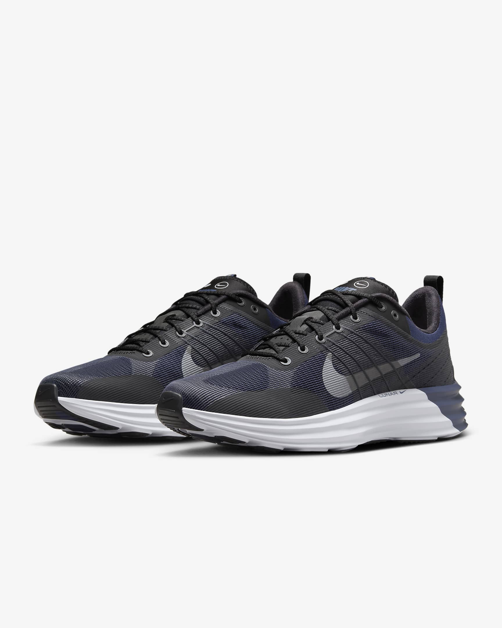 Nike Lunar Roam férficipő - Fekete/Midnight Navy/Fehér/Reflect Silver