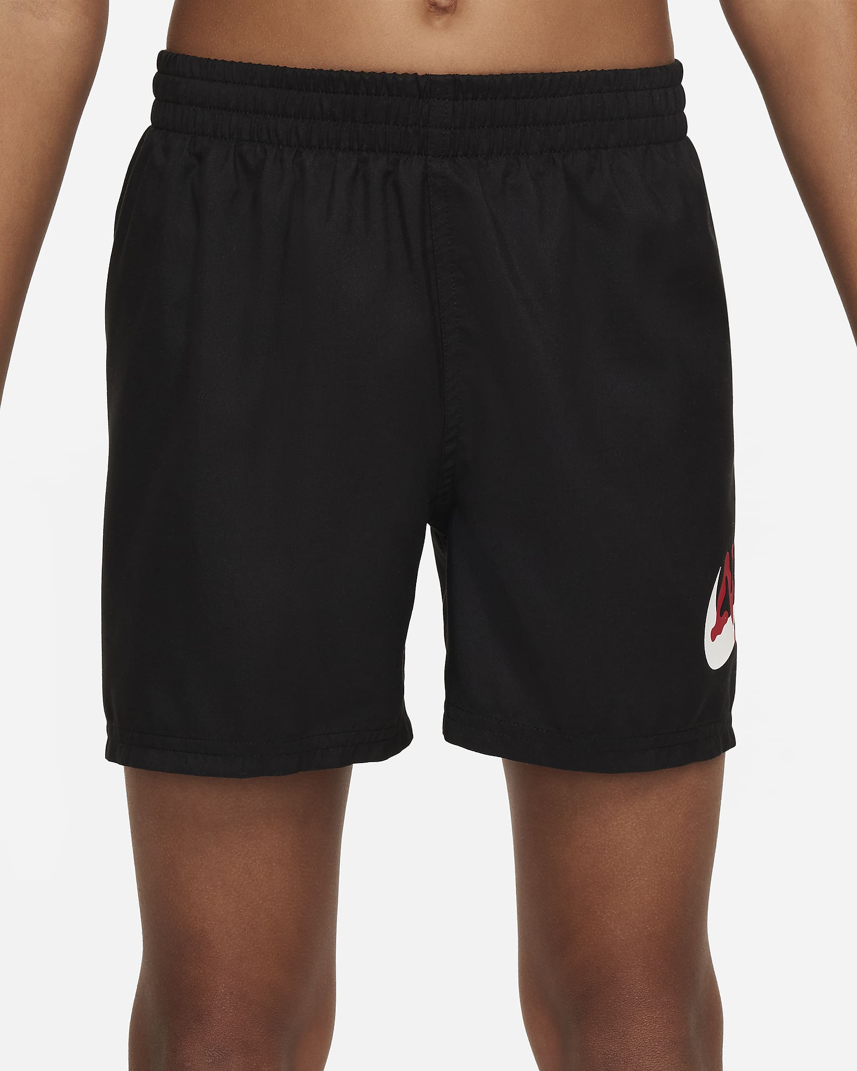 Shorts de vóleibol de 10 cm para niño talla grande Nike Swim Scribble - Negro