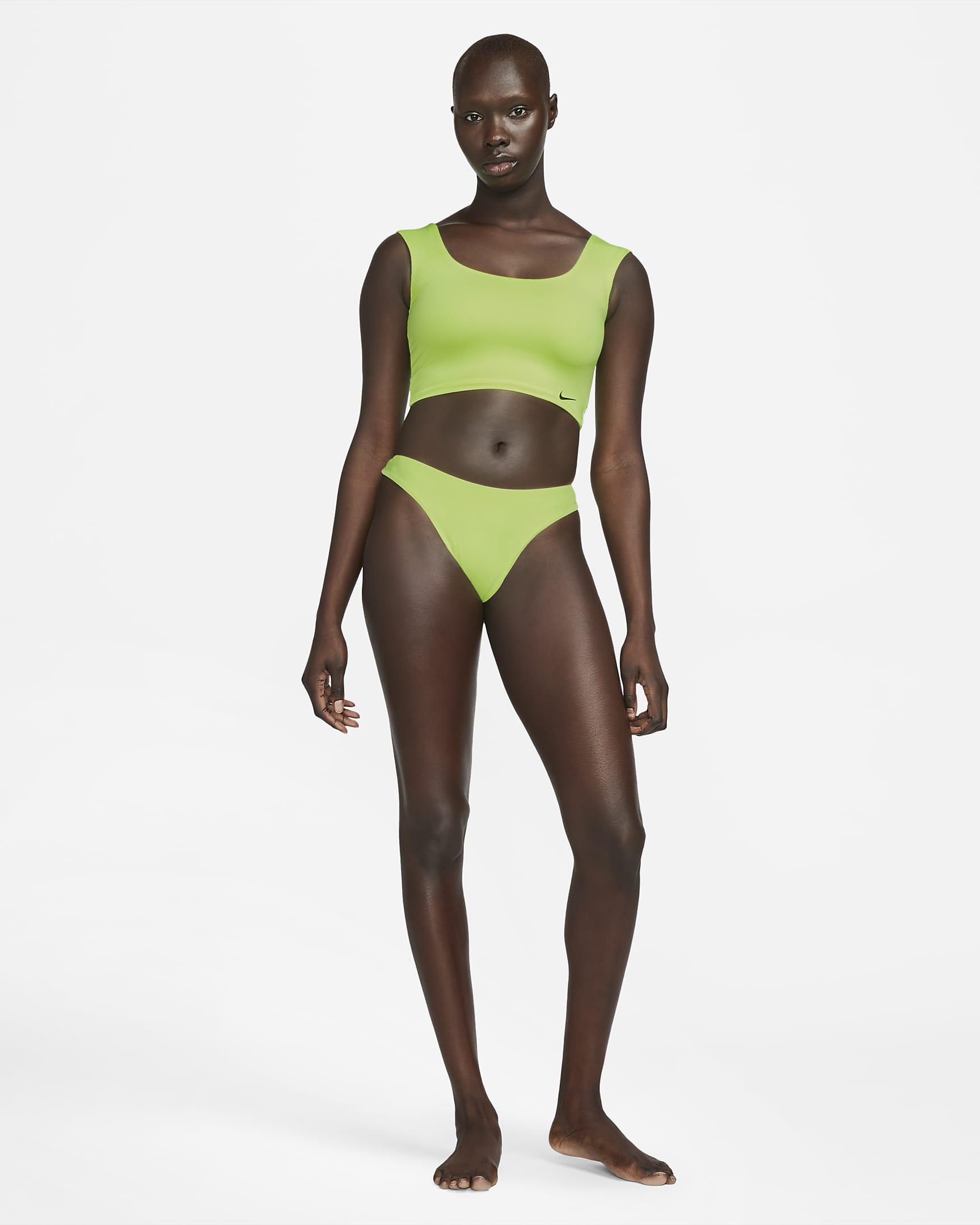 Parte inferior de traje de baño estilo Sling para mujer Nike Essential - Volt resplandor