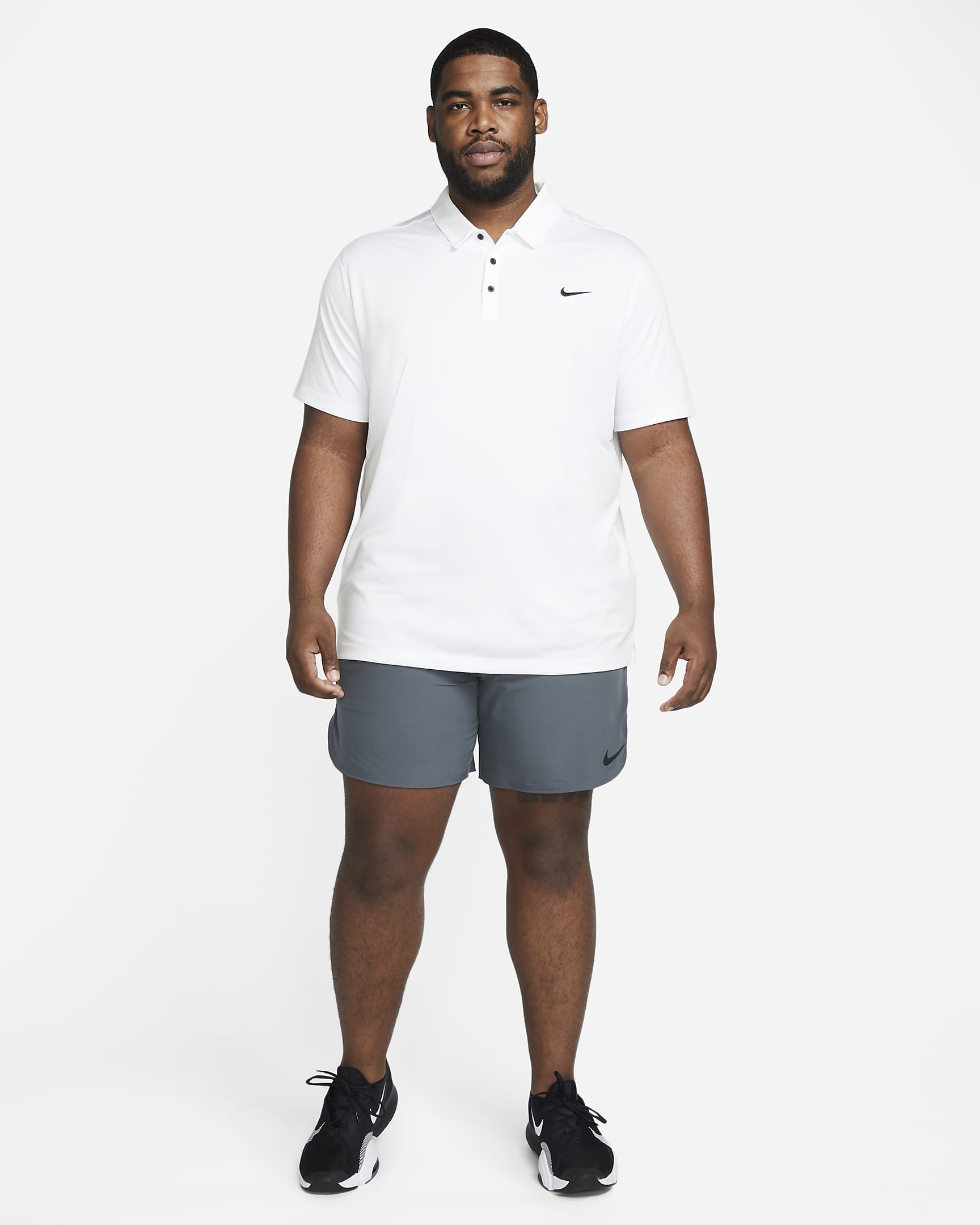 Polo de fútbol para hombre Nike - Blanco/Negro/Negro