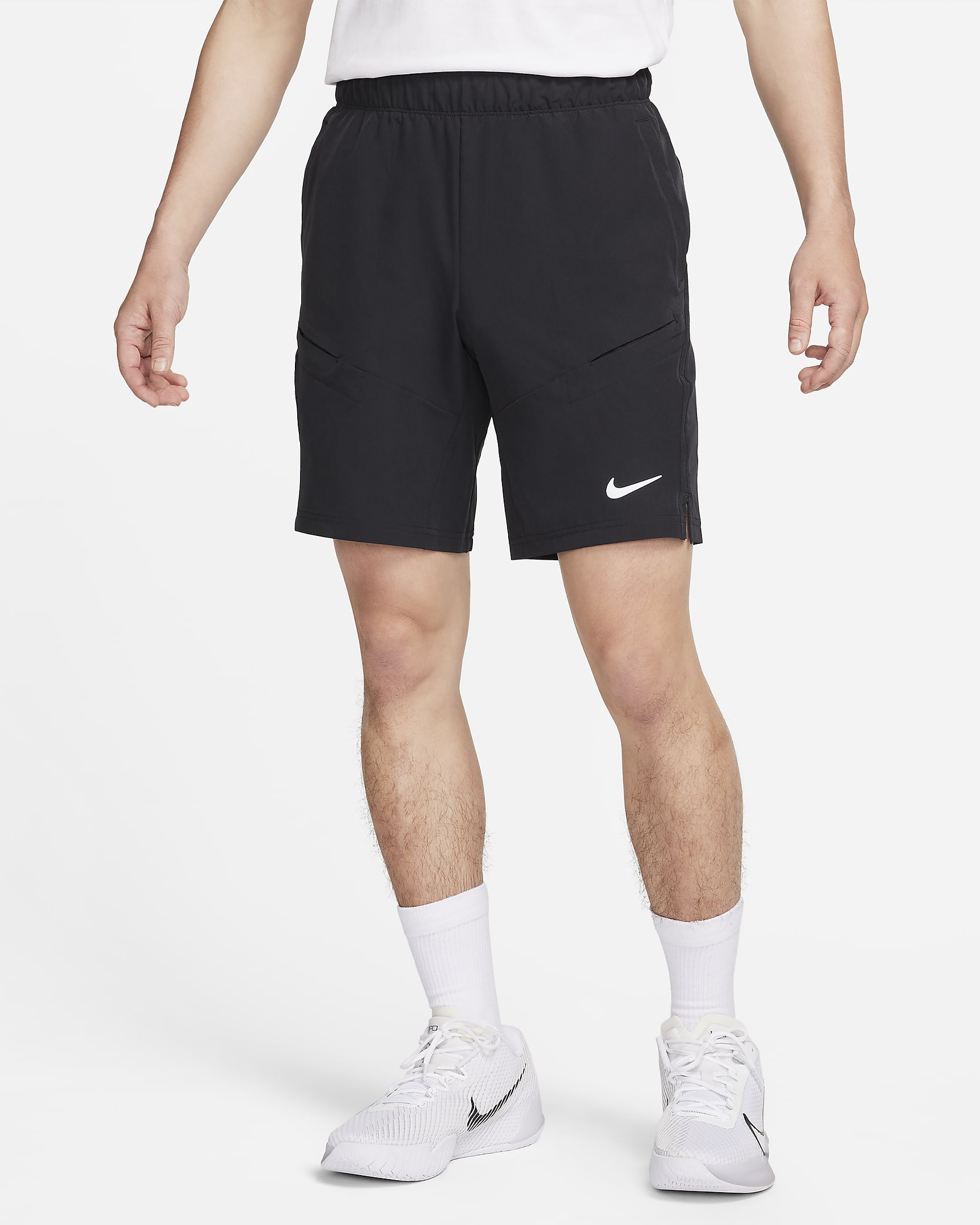 NikeCourt Advantage Men's Dri-FIT 18cm (approx.) Tennis Shorts - Black/Black/White