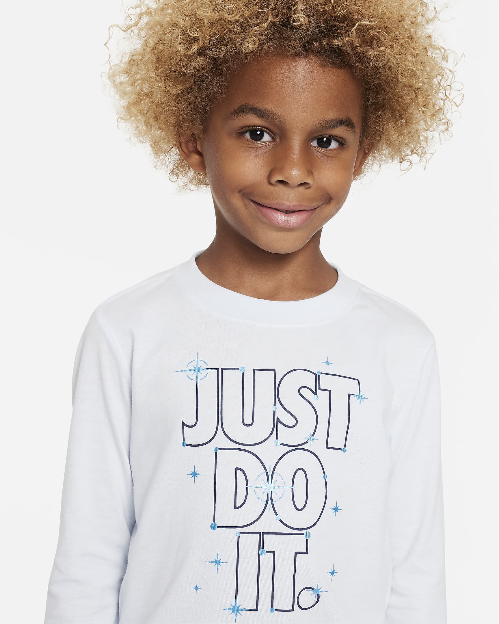 Nike Shine Long Sleeve Tee Little Kids T-Shirt - Blue Tint