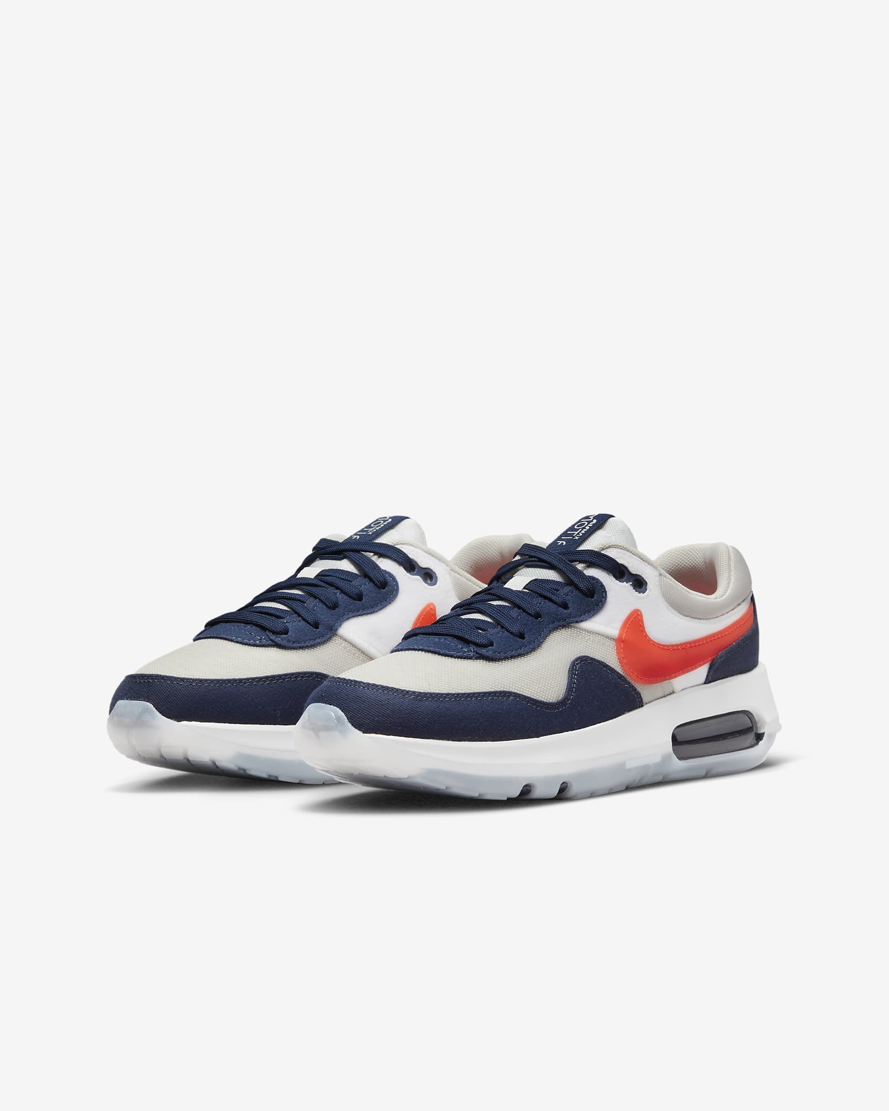 Nike Air Max Motif Big Kids' Shoe - Light Bone/Midnight Navy/Summit White/Bright Crimson