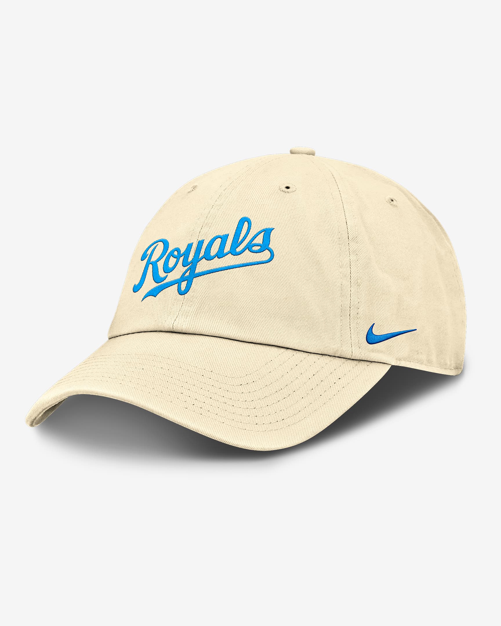 Gorra ajustable Nike MLB para hombre Kansas City Royals Club - Leche de coco