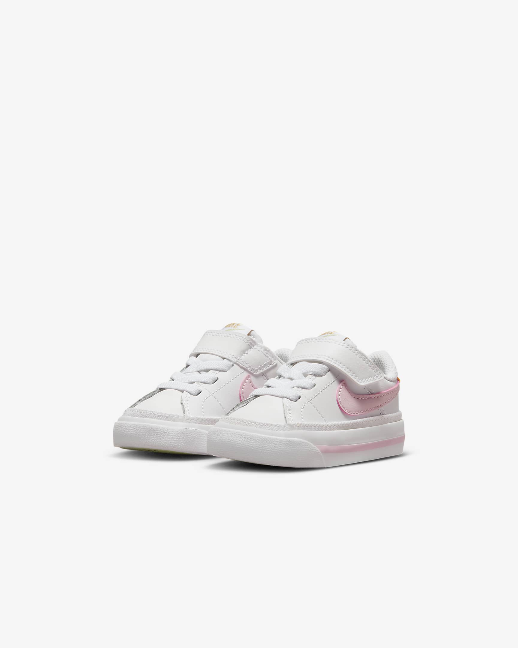 NikeCourt Legacy Baby/Toddler Shoes - White/Sesame/Honeydew/Pink Foam