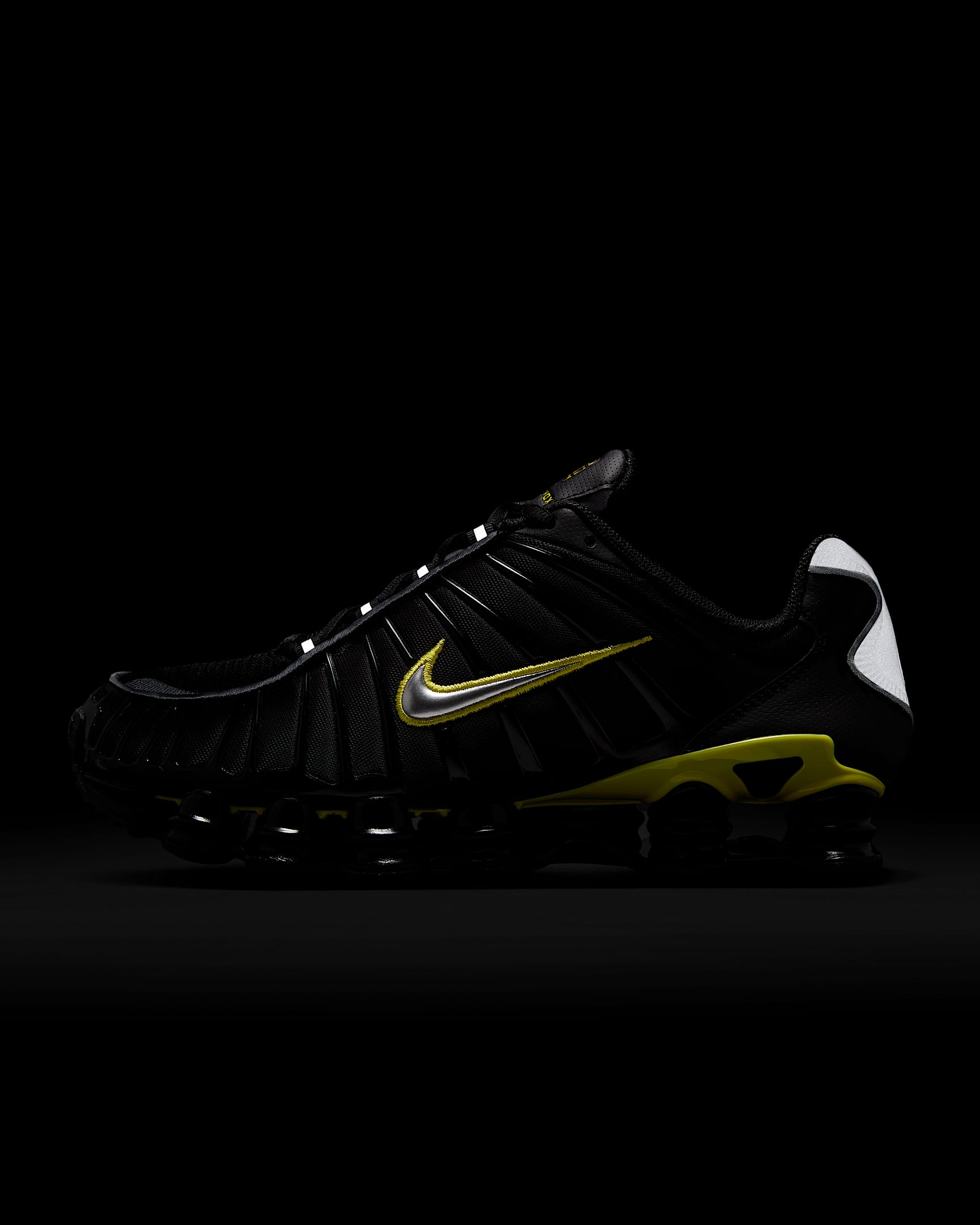 Nike Shox TL Men's Shoes - Black/Dynamic Yellow/Metallic Silver